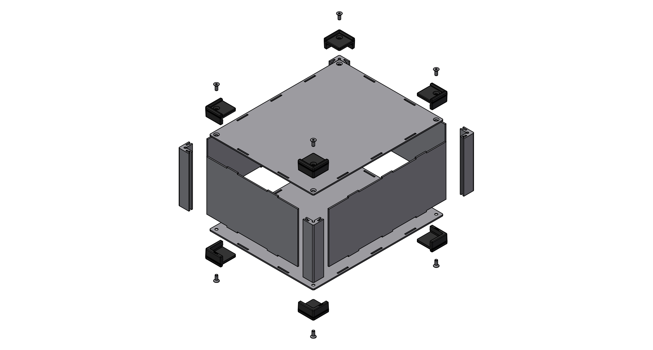 CUSTOM SIZED ALUMINIUM FRAME BOX with CORNER GUARD - ALGF series