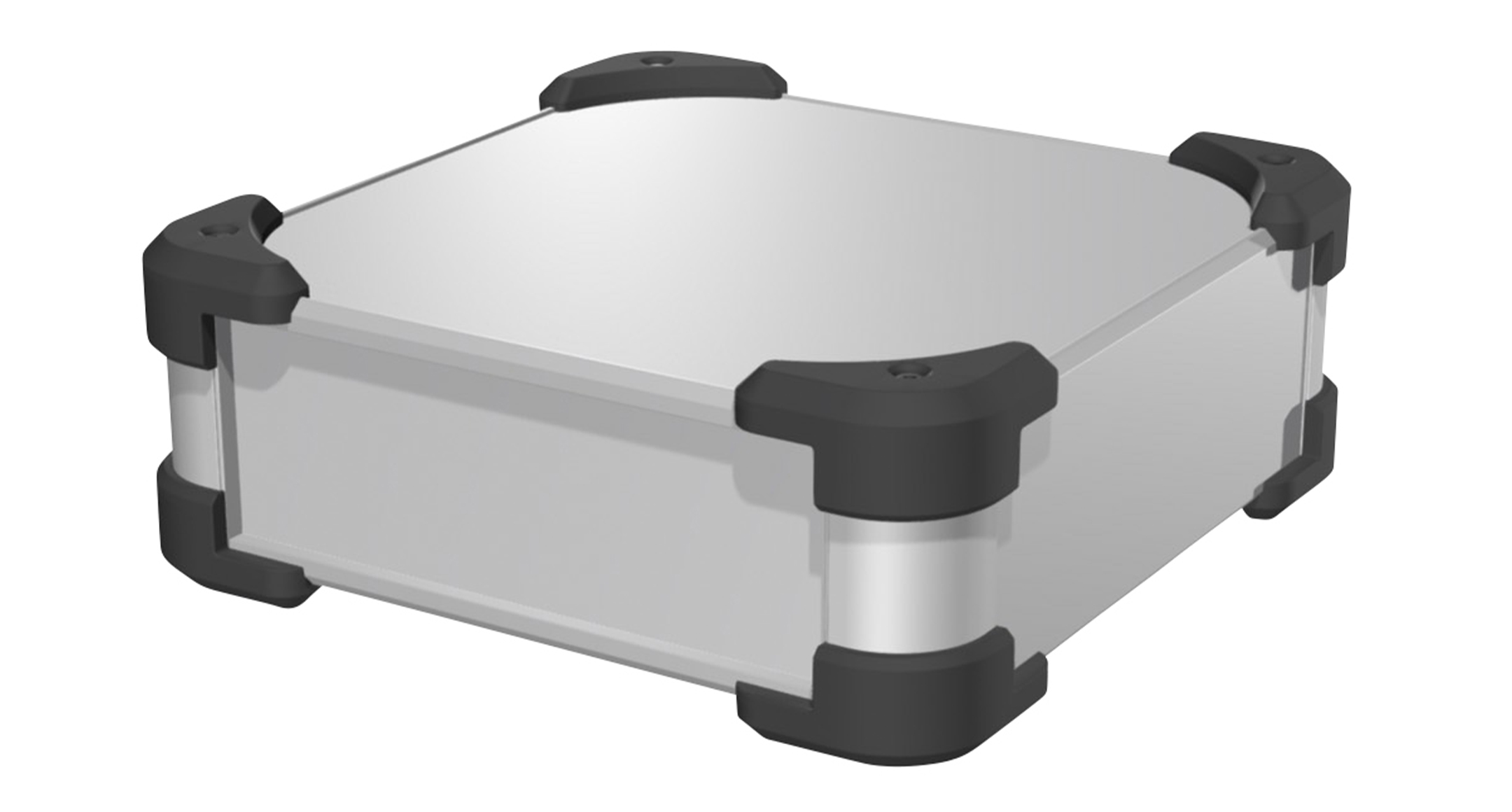 ALUMINIUM ENCLOSURE with CORNER GUARD - AUG series:Silver / Black