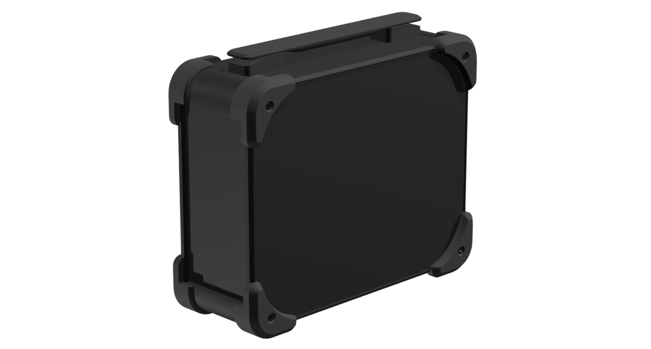 PORTABLE ALUMINIUM INSTRUMENT CASE with HANDLE - AUGH series:Black / Black / Black