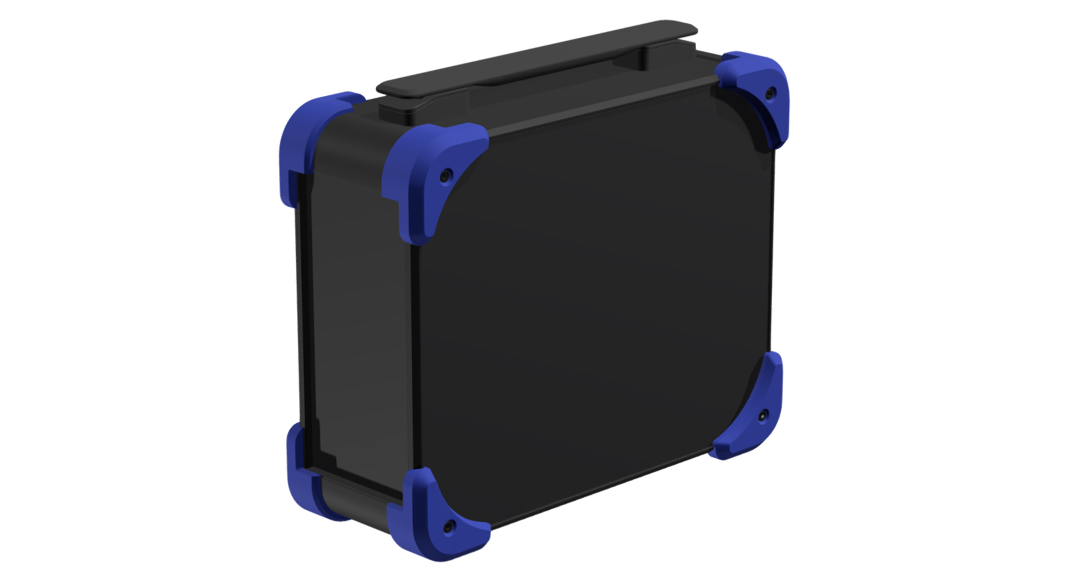PORTABLE ALUMINIUM INSTRUMENT CASE with HANDLE - AUGH series:Black / Navy / Black