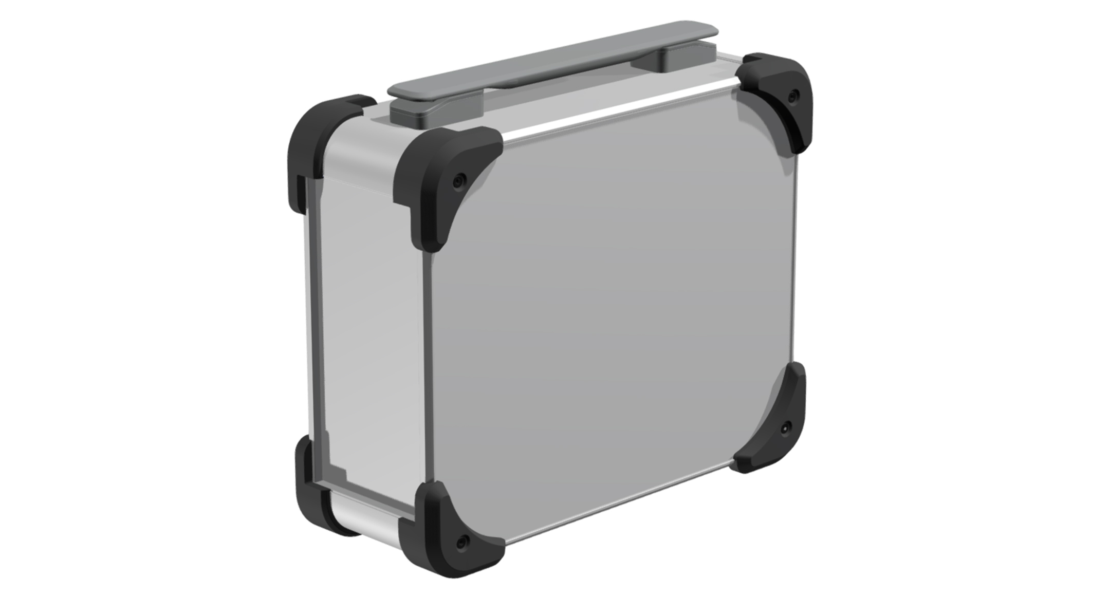 PORTABLE ALUMINIUM INSTRUMENT CASE with HANDLE - AUGH series:Silver / Black / Gray