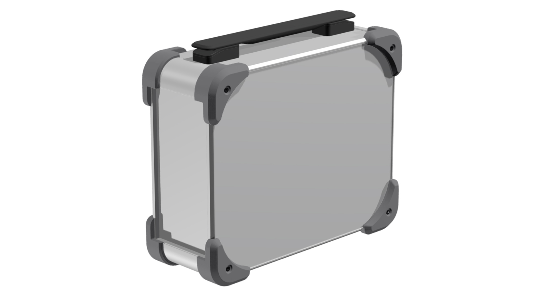 PORTABLE ALUMINIUM INSTRUMENT CASE with HANDLE - AUGH series:Silver / Gray / Black