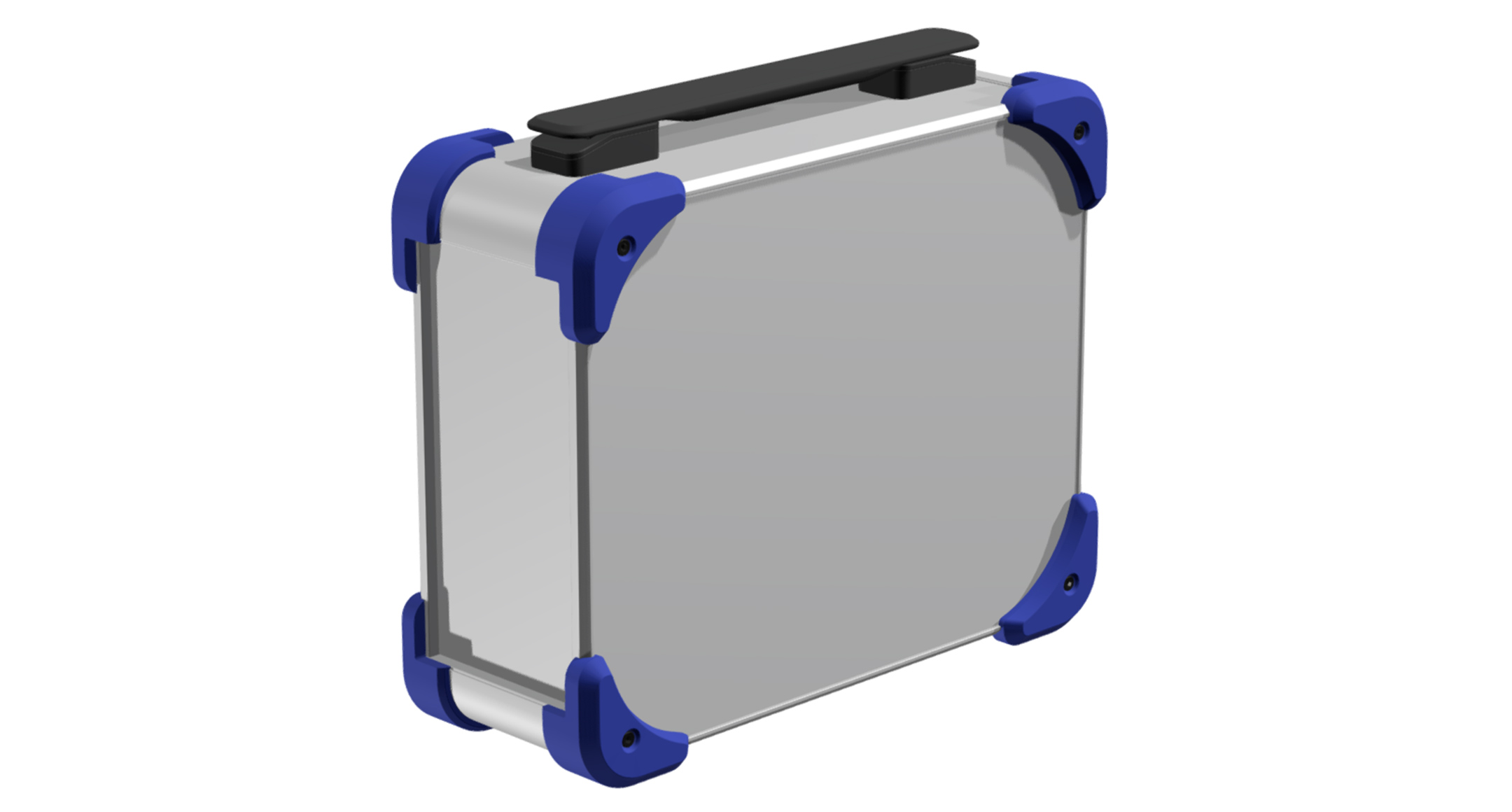 PORTABLE ALUMINIUM INSTRUMENT CASE with HANDLE - AUGH series:Silver / Navy / Black