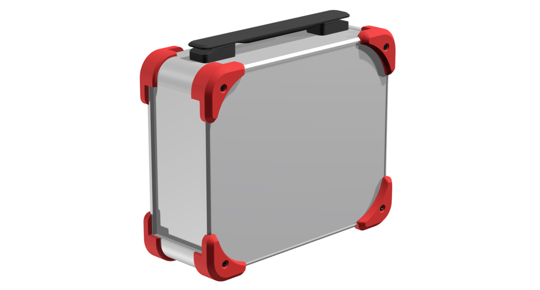 PORTABLE ALUMINIUM INSTRUMENT CASE with HANDLE - AUGH series:Silver / Red / Black