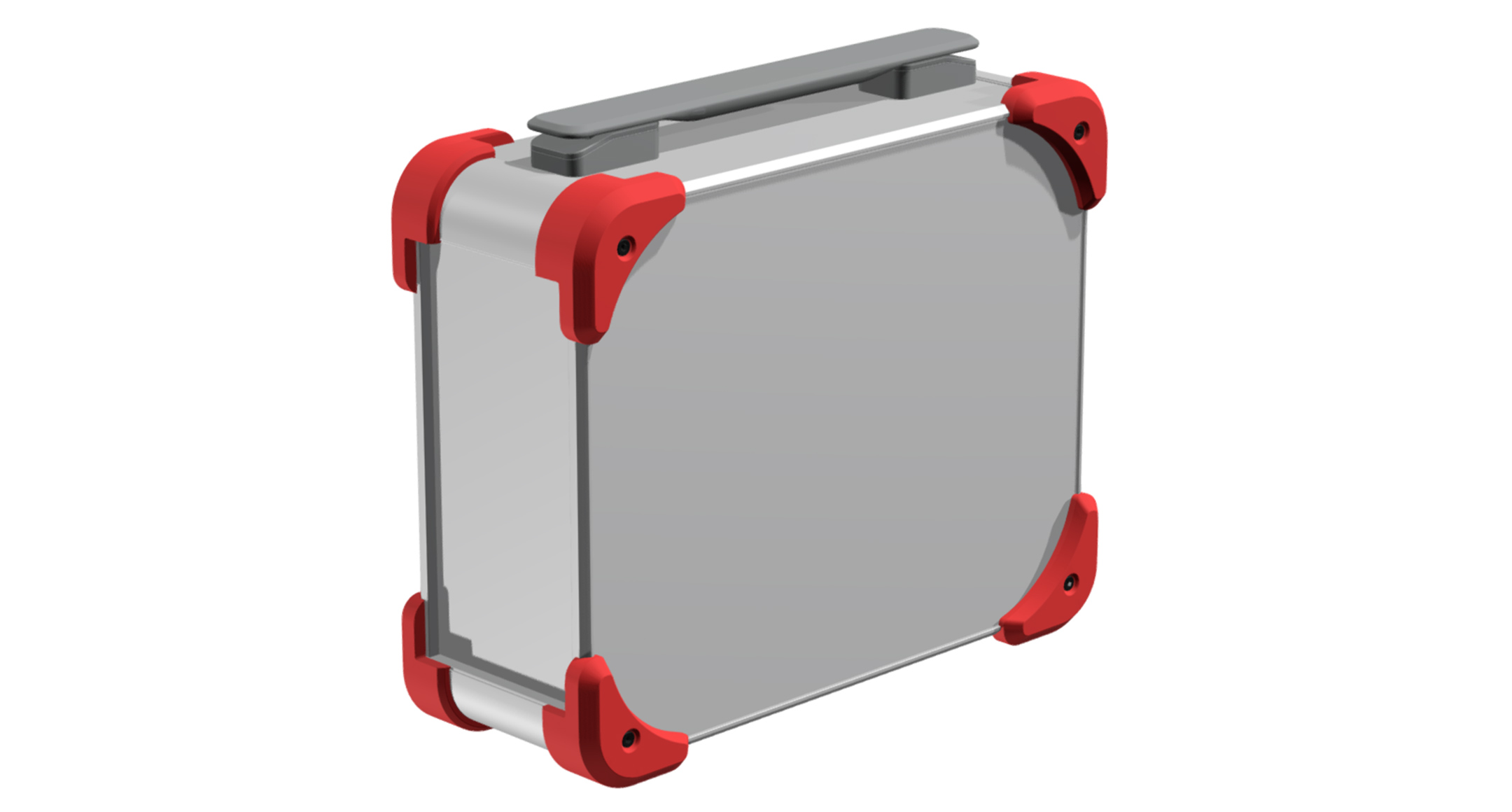 PORTABLE ALUMINIUM INSTRUMENT CASE with HANDLE - AUGH series:Silver / Red / Gray