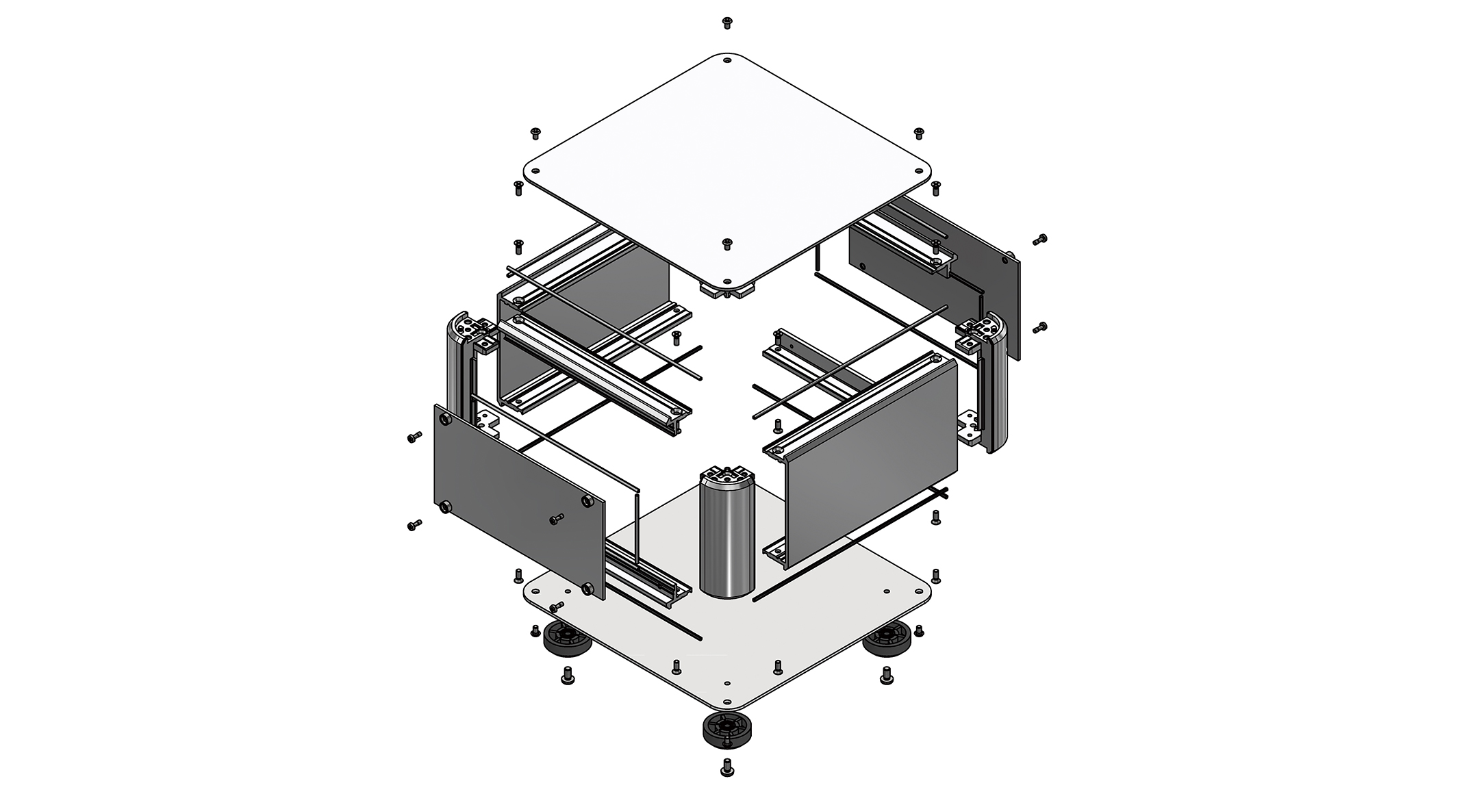 EMC SHIELDED ENCLOSURE with DETACHABLE PANELS - AUPE series
