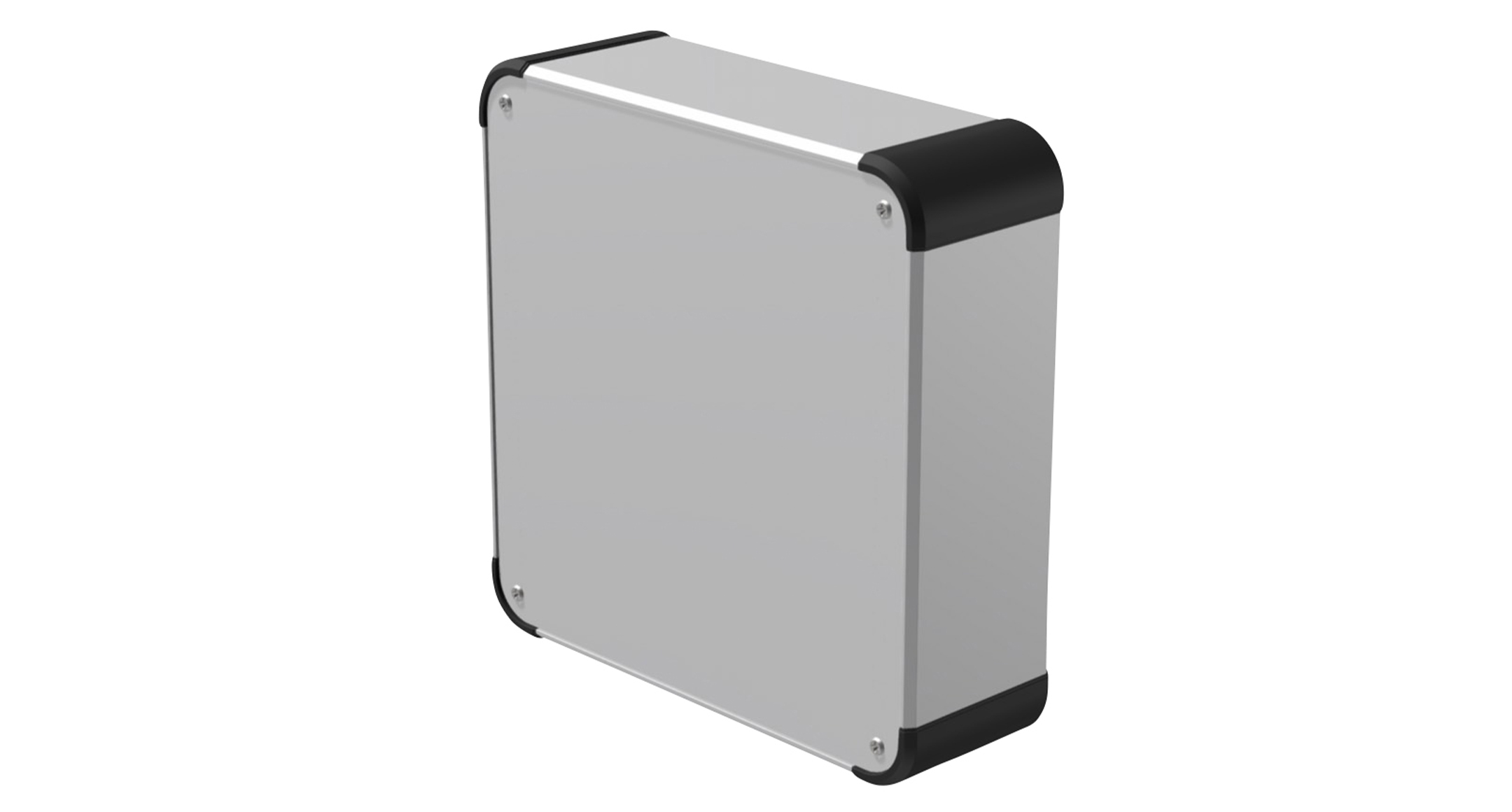 ALUMINIUM CONTROL BOX - AUX series:Silver / Corner : Black