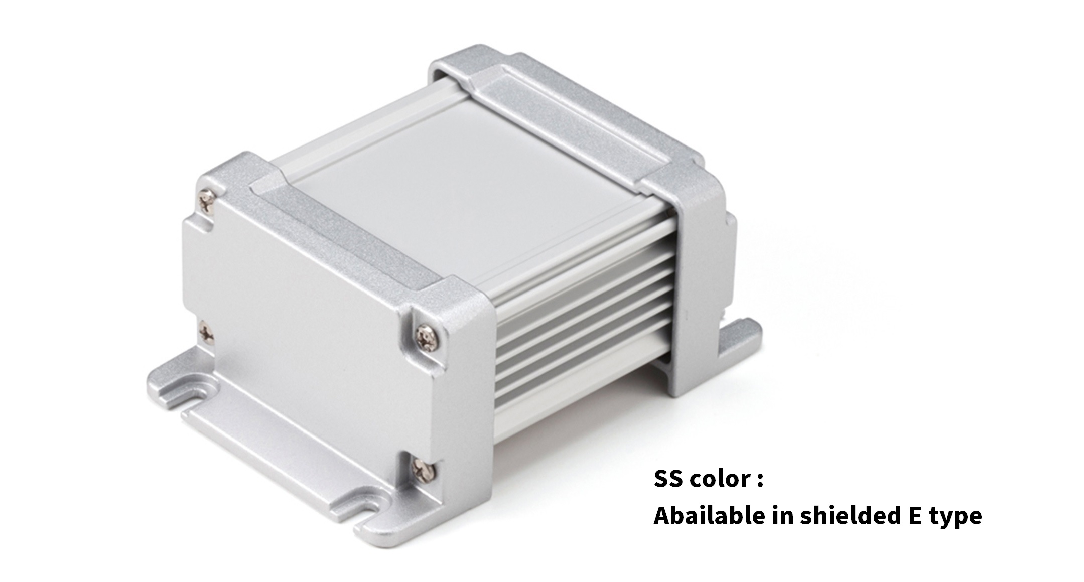 CUSTOM SIZED IP67 FLANGED ALUMINUM ENCLOSURE - AWS series:Silver/Silver