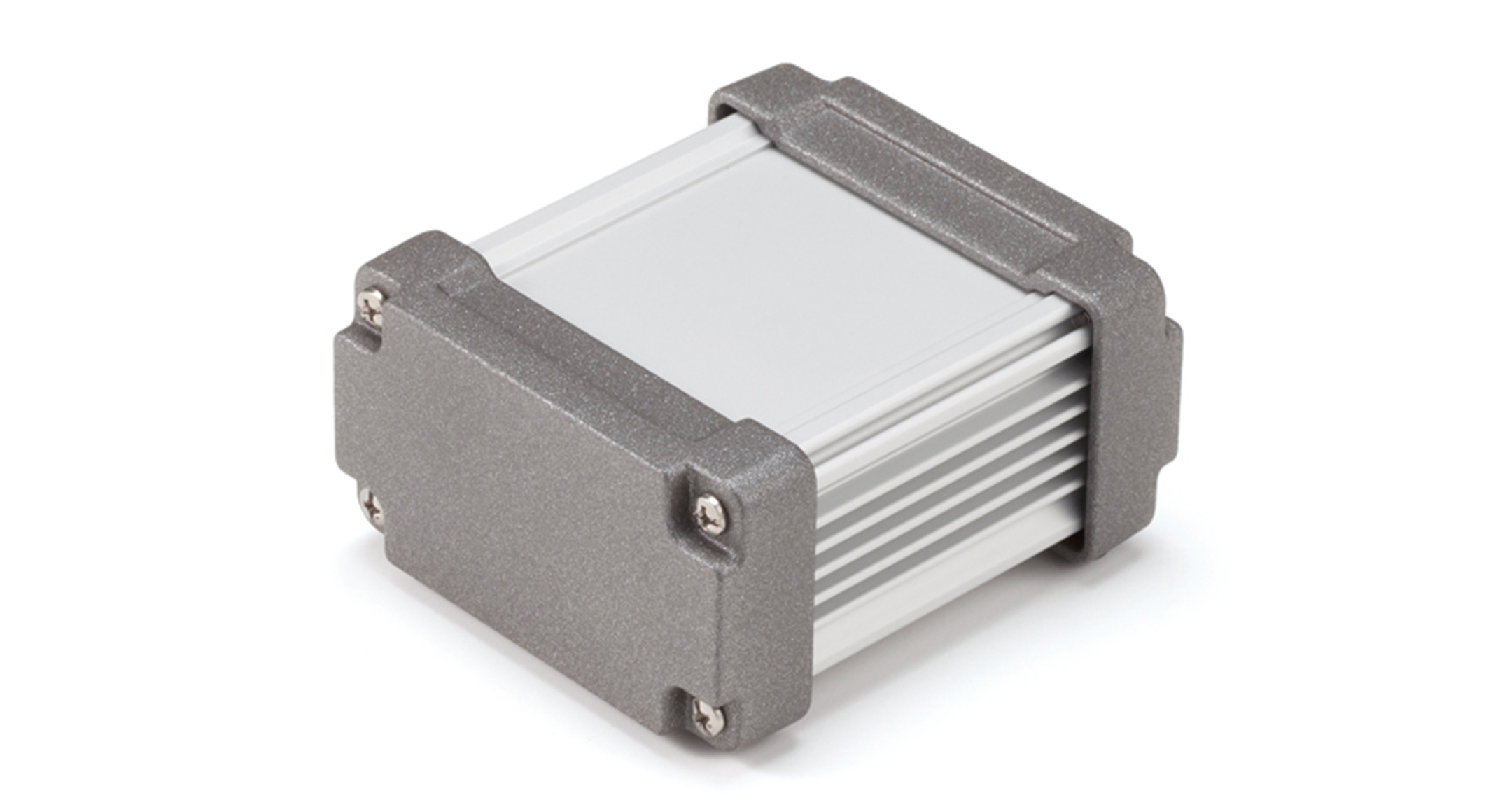 CUSTOM SIZED IP67 HEATSINK ALUMINUM ENCLOSURE - AWNS series:Metallic gray/Silver