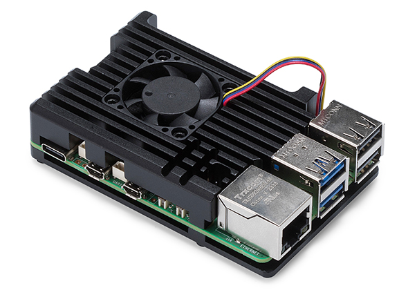 Raspberry Pi 5 HEATSINK CASE with COOLING FAN - RPF-5