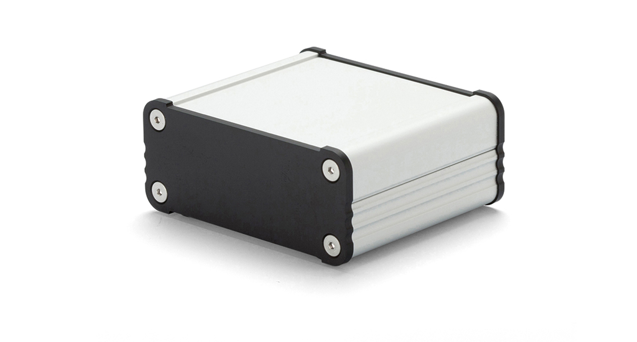 CUSTOM SIZED EXTRUDED ALUMINUM ENCLOSURE - EXS series:Silver/Black