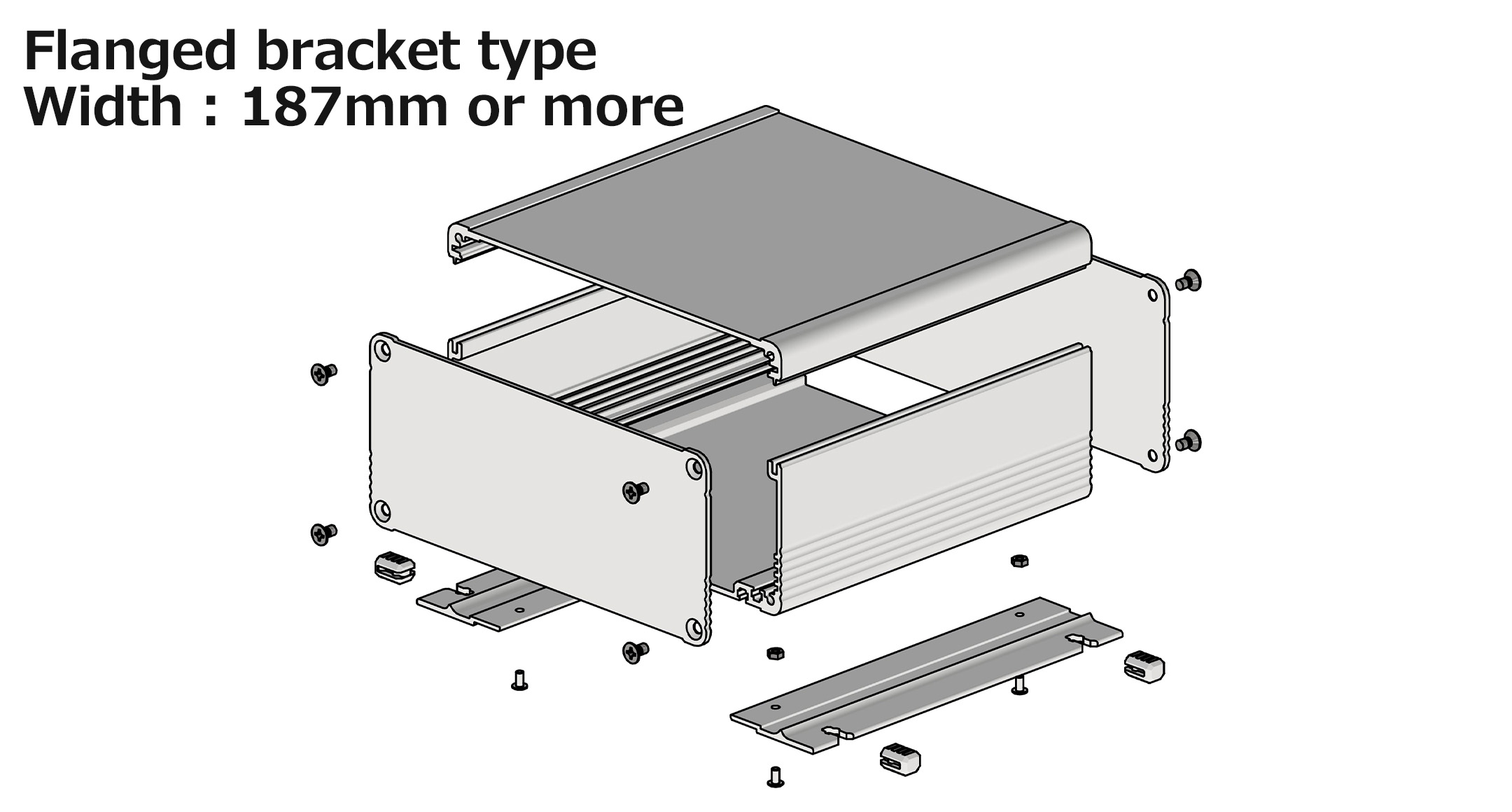 WALLMOUNT EXTRUDED ALUMINUM ENCLOSURE - EXF series
