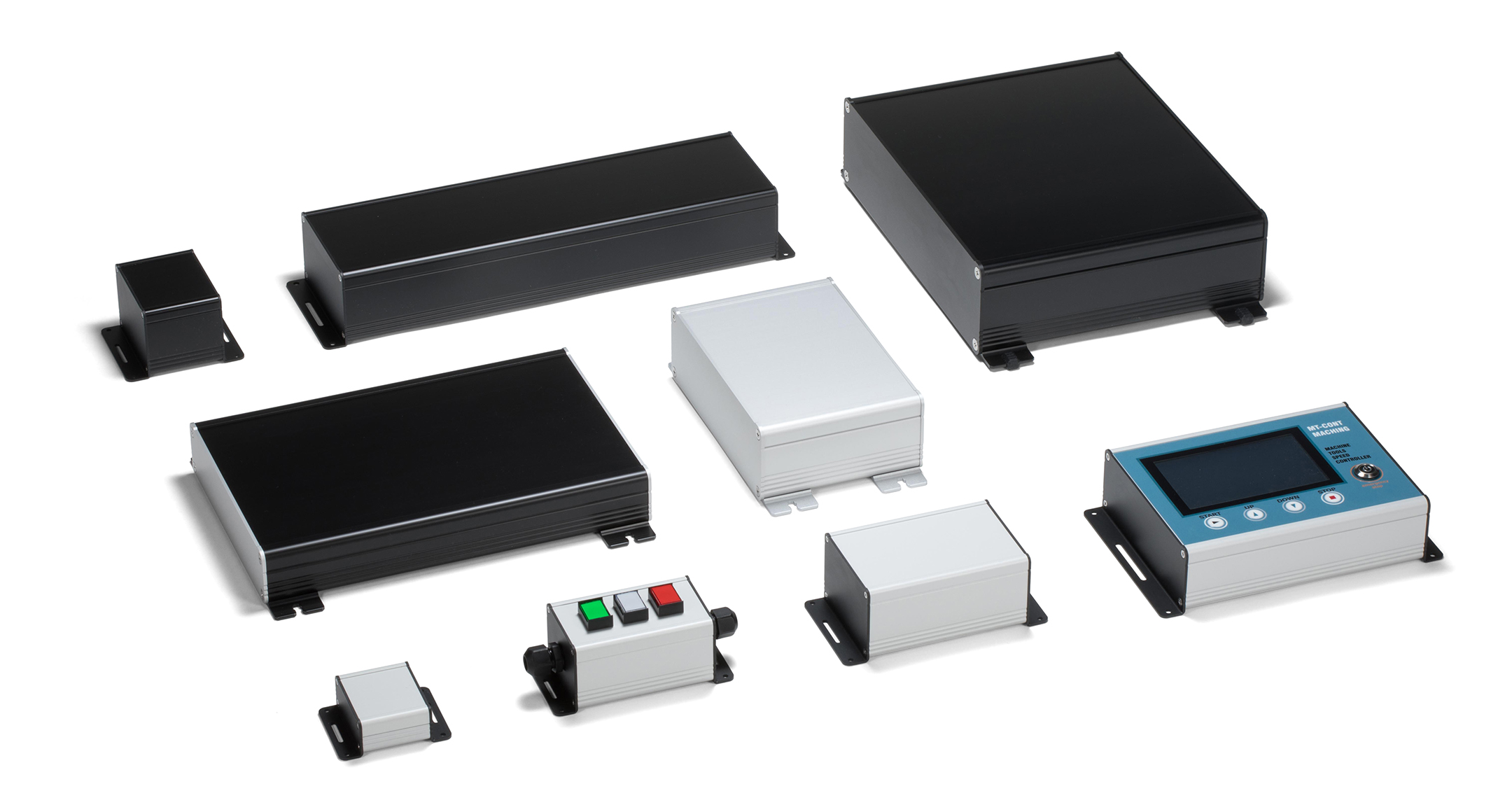 CUSTOM SIZED WALLMOUNT EXTRUDED ALUMINUM ENCLOSURE - EXFS series
