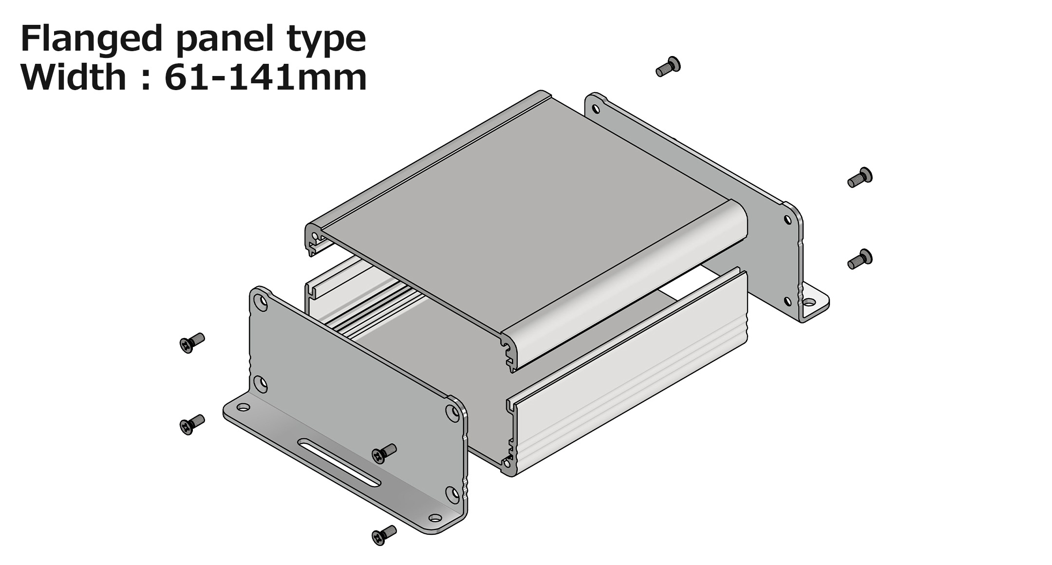 CUSTOM SIZED WALLMOUNT EXTRUDED ALUMINUM ENCLOSURE - EXFS series