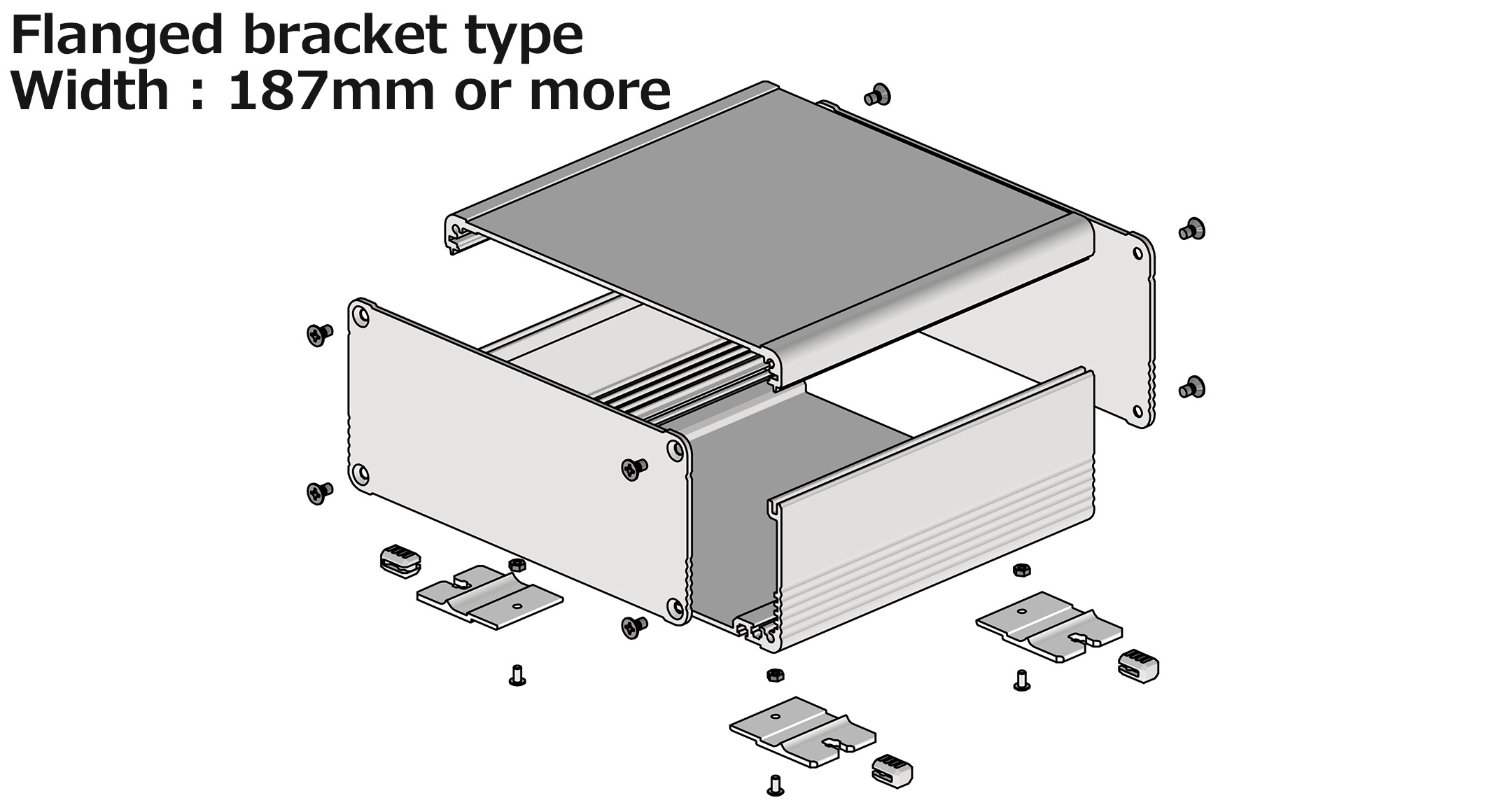 CUSTOM SIZED WALLMOUNT EXTRUDED ALUMINUM ENCLOSURE - EXFS series