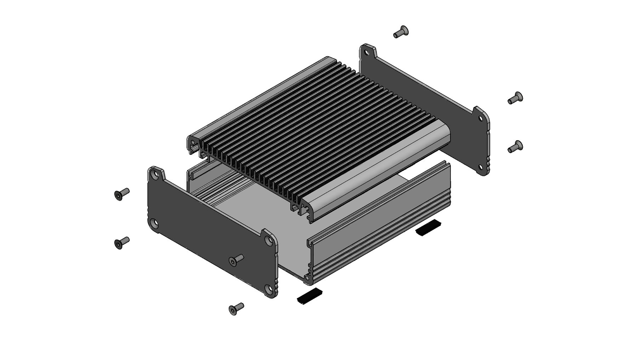 HEATSINK ALUMINIUM ENCLOSURE - EXH series