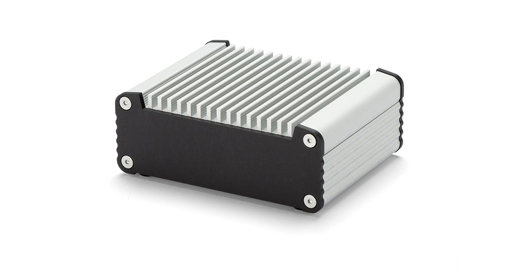 CUSTOM SIZED HEATSINK ENCLOSURE - EXHS series:Silver/Black