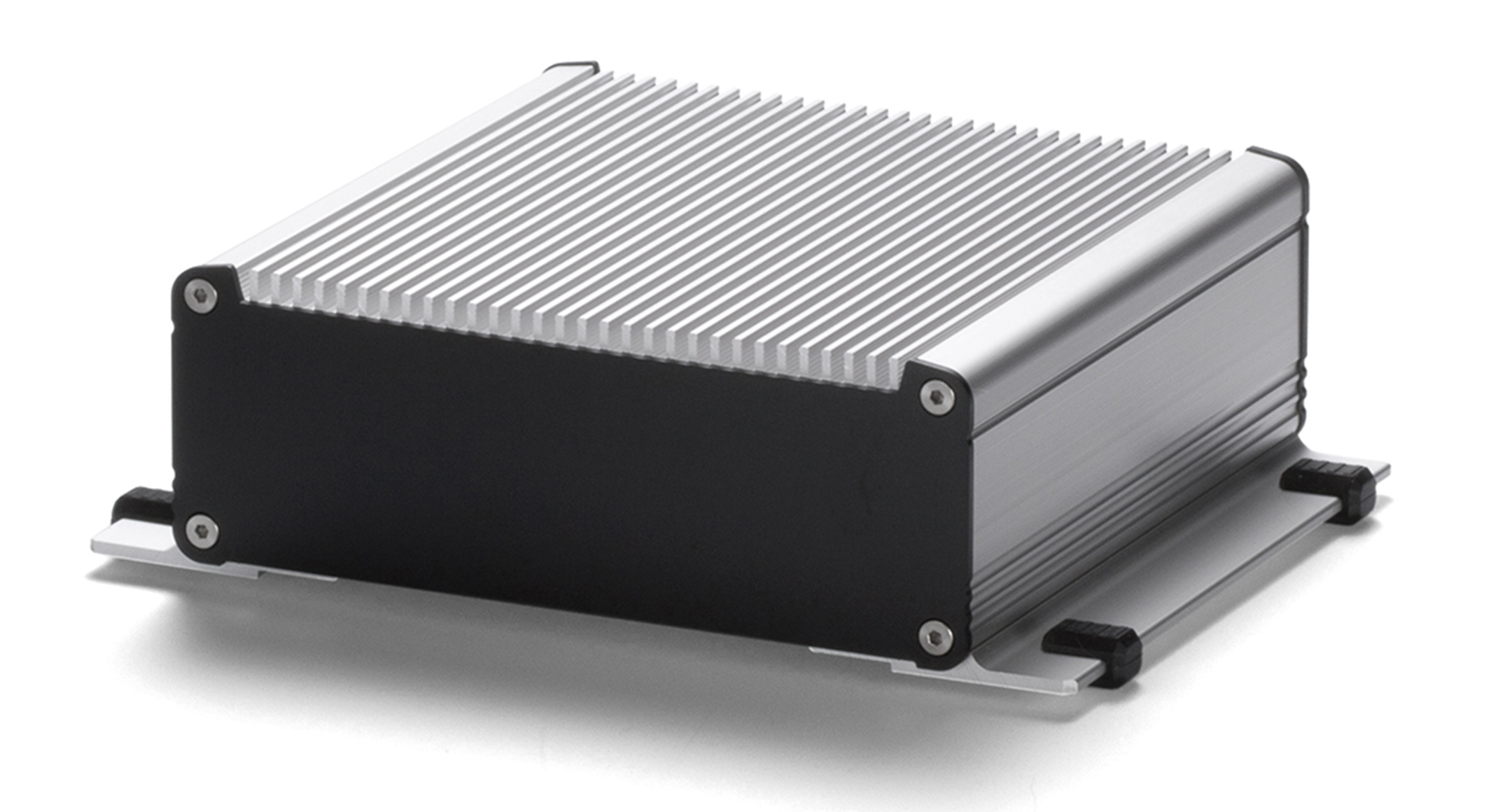 FLANGED HEATSINK ENCLOSURE - EXHF series:Silver/Black