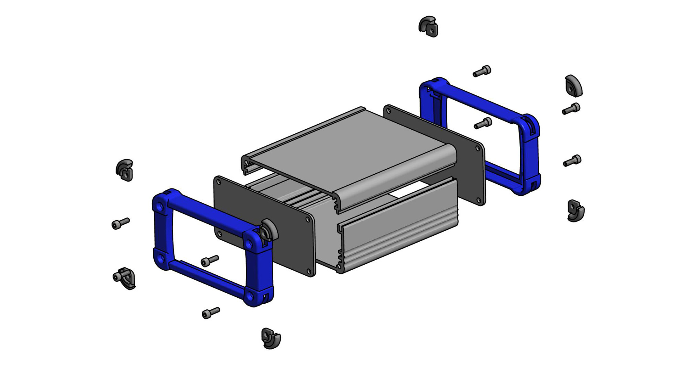 ALUMINIUM ENCLOSURE with CORNER GUARD - EXP series