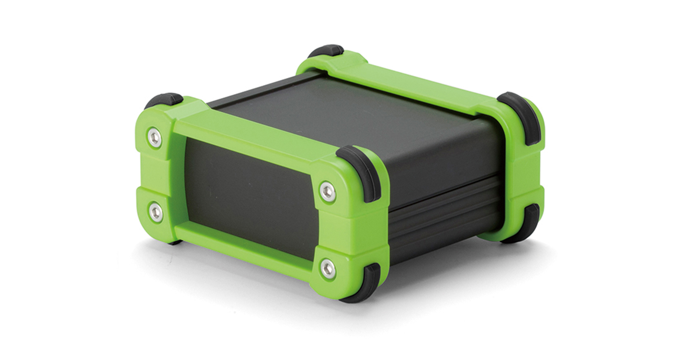 ALUMINIUM ENCLOSURE with CORNER GUARD - EXP series:Black/Lime