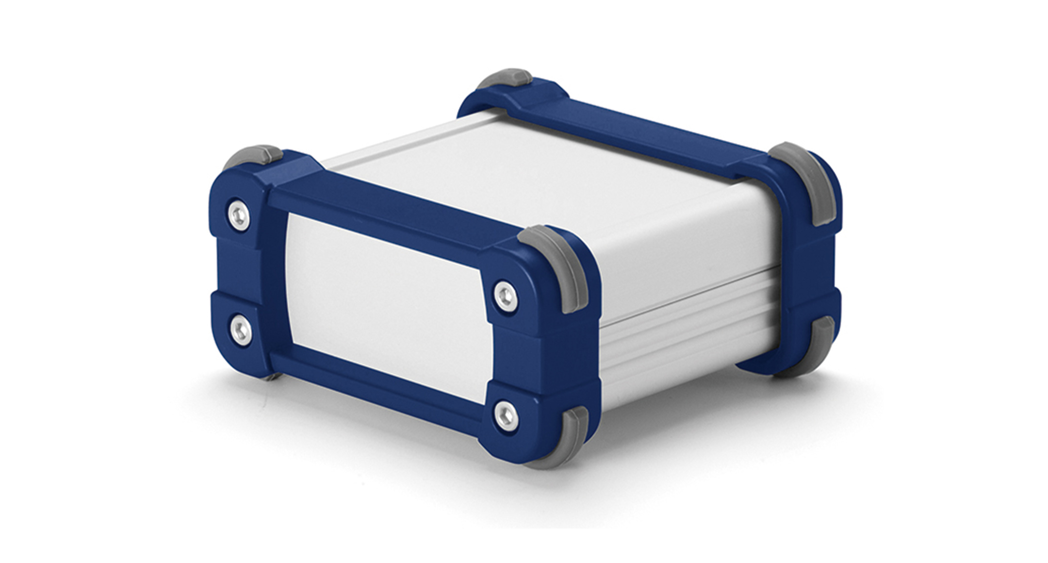 CUSTOM SIZED ENCLOSURE with CORNER GUARD - EXPS series:Silver/Navy