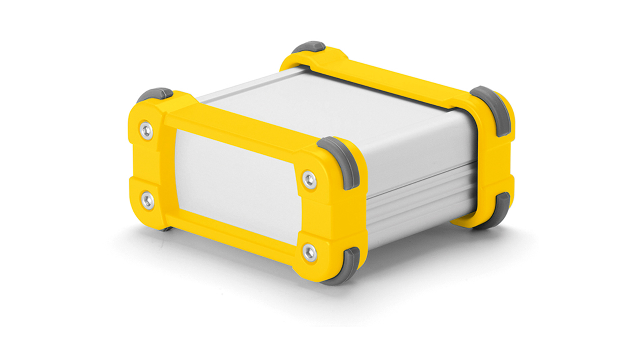 ALUMINIUM ENCLOSURE with CORNER GUARD - EXP series:Silver/Yellow