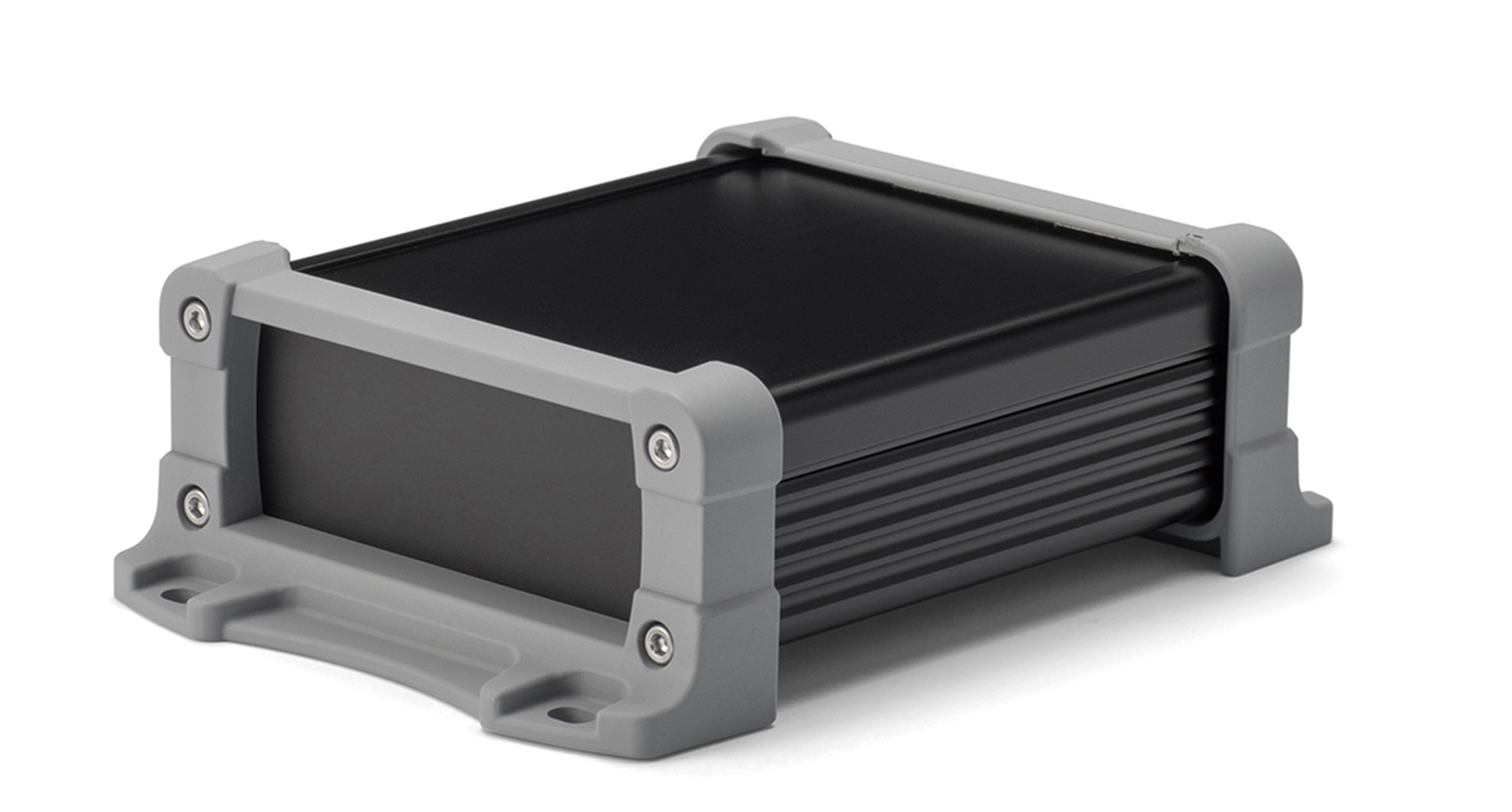 CUSTOM SIZED FLANGED ENCLOSURE - EXPFS series:Black/Gray