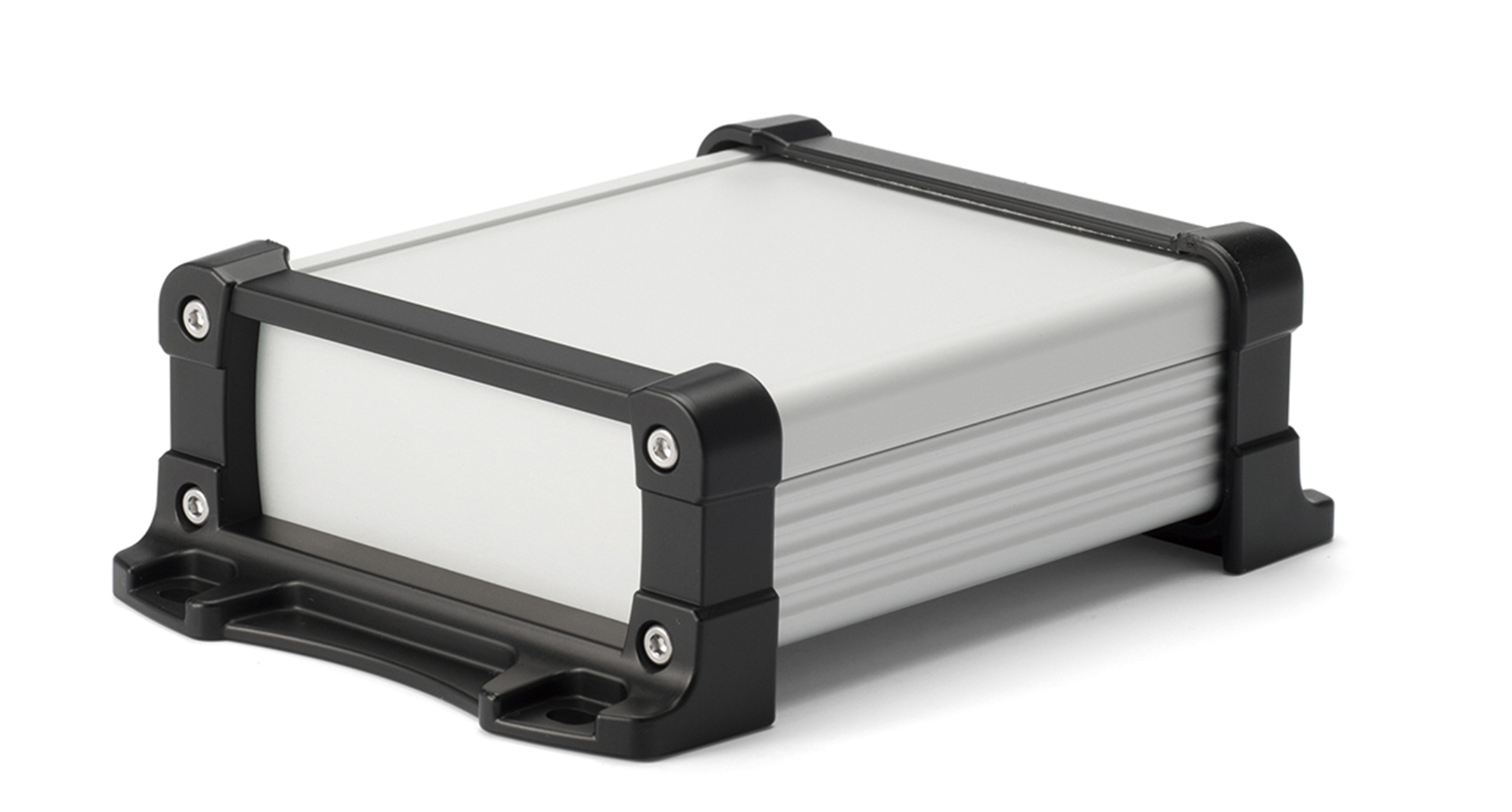 CUSTOM SIZED FLANGED ENCLOSURE - EXPFS series:Silver/Black