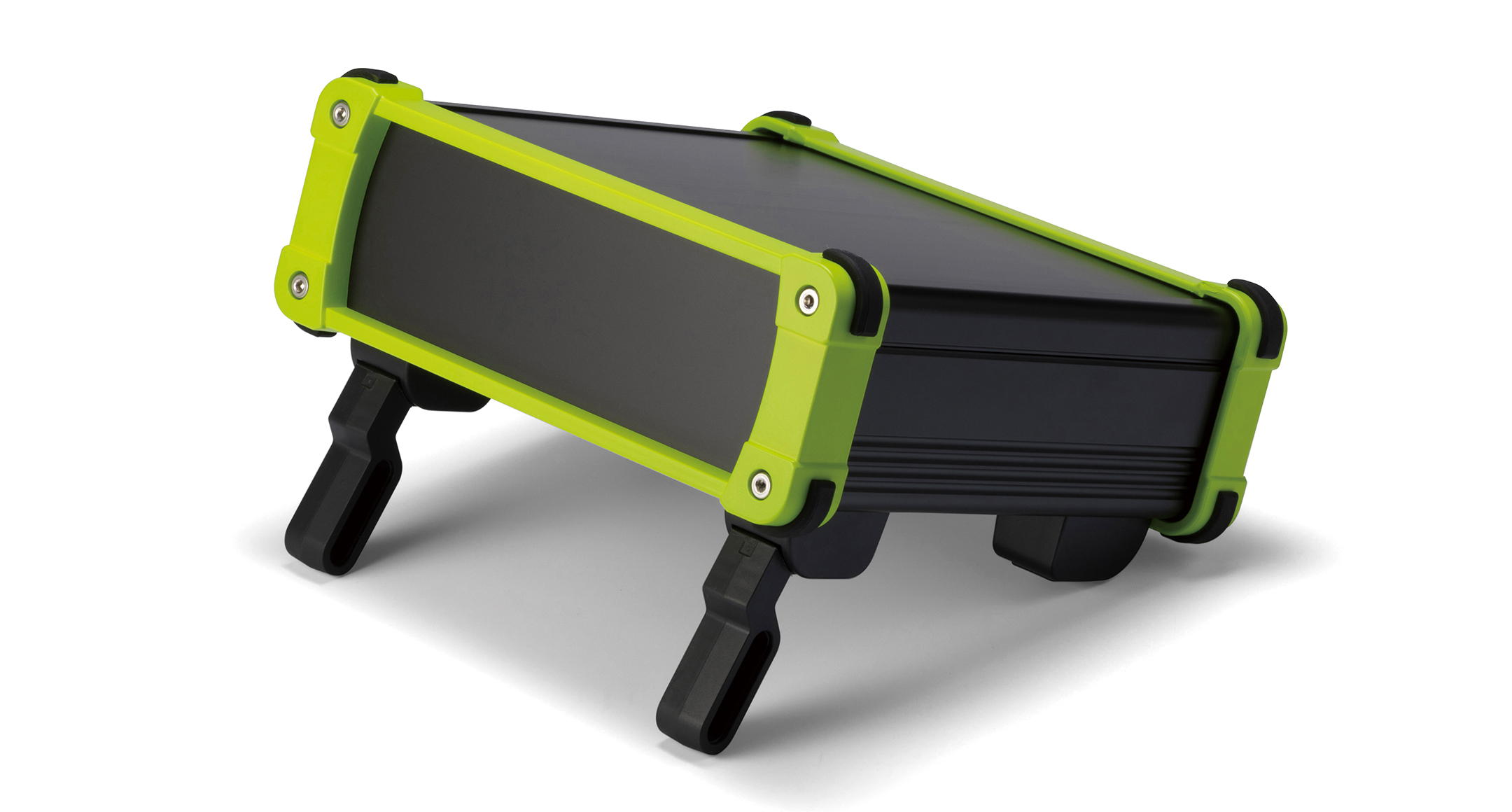 ALUMINIUM ENCLOSURE with TILT LEG - EXPT series:Black/Lime