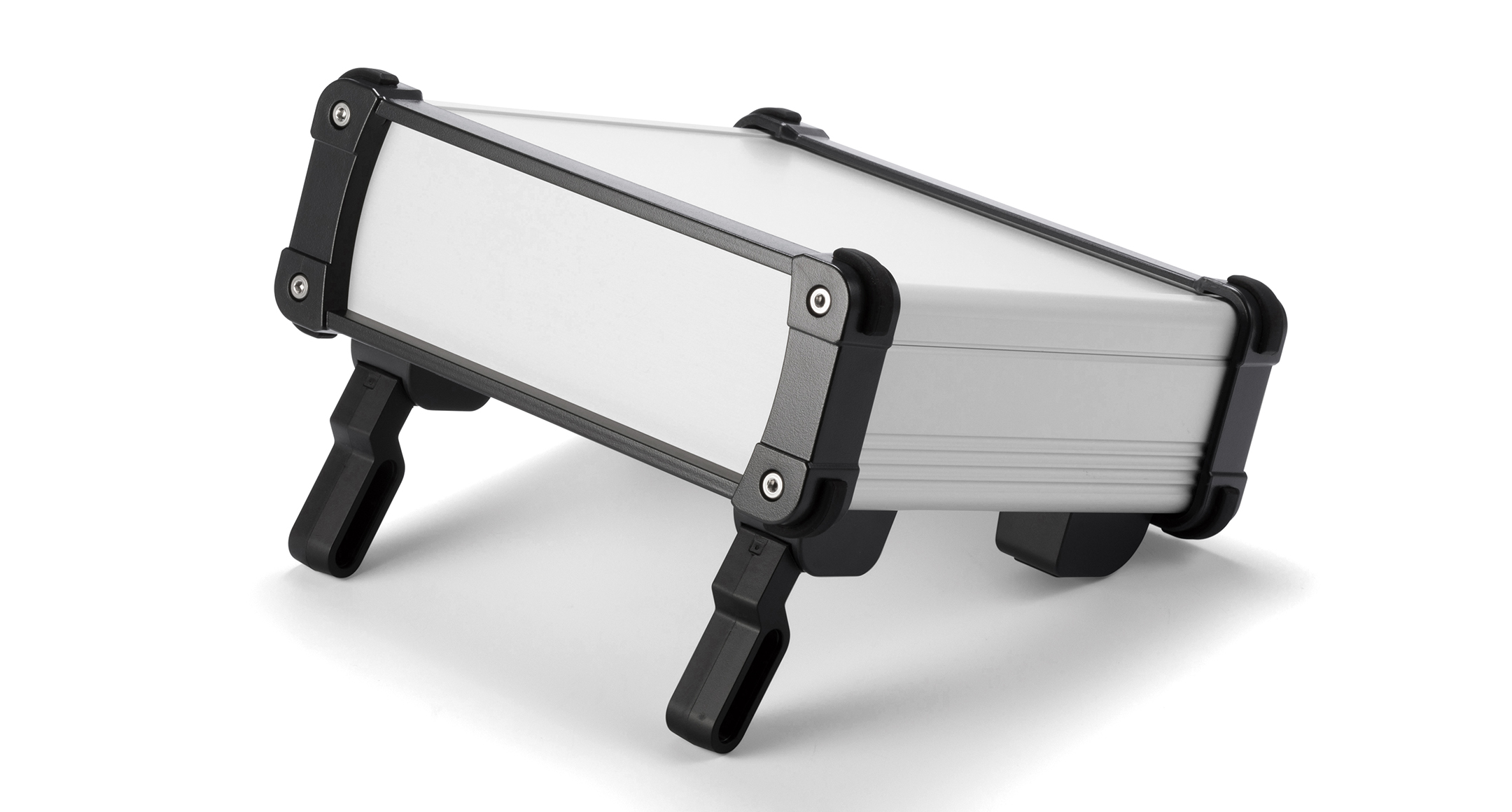 ALUMINIUM ENCLOSURE with TILT LEG - EXPT series:Silver/Black