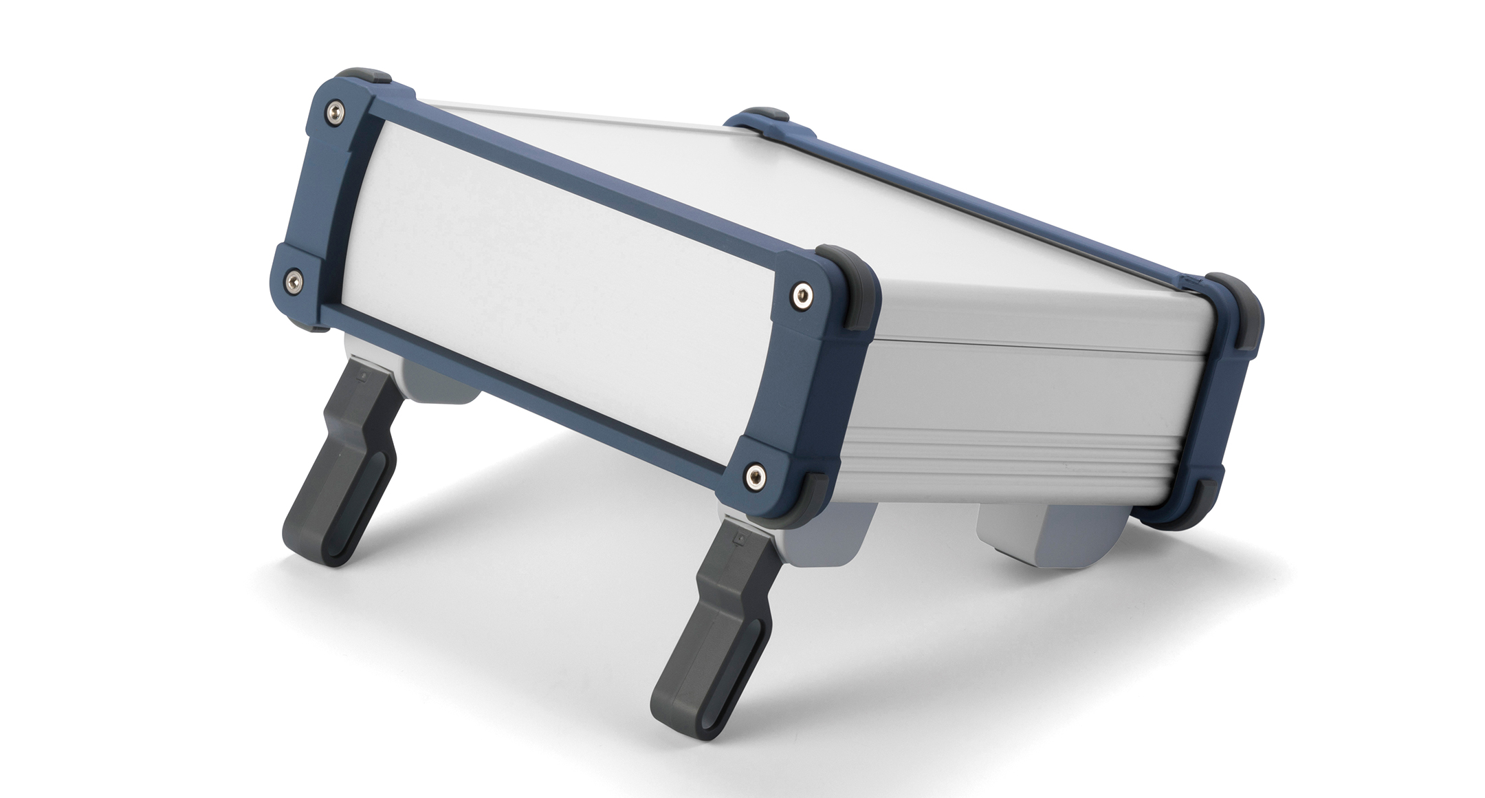ALUMINIUM ENCLOSURE with TILT LEG - EXPT series:Silver/Indigo