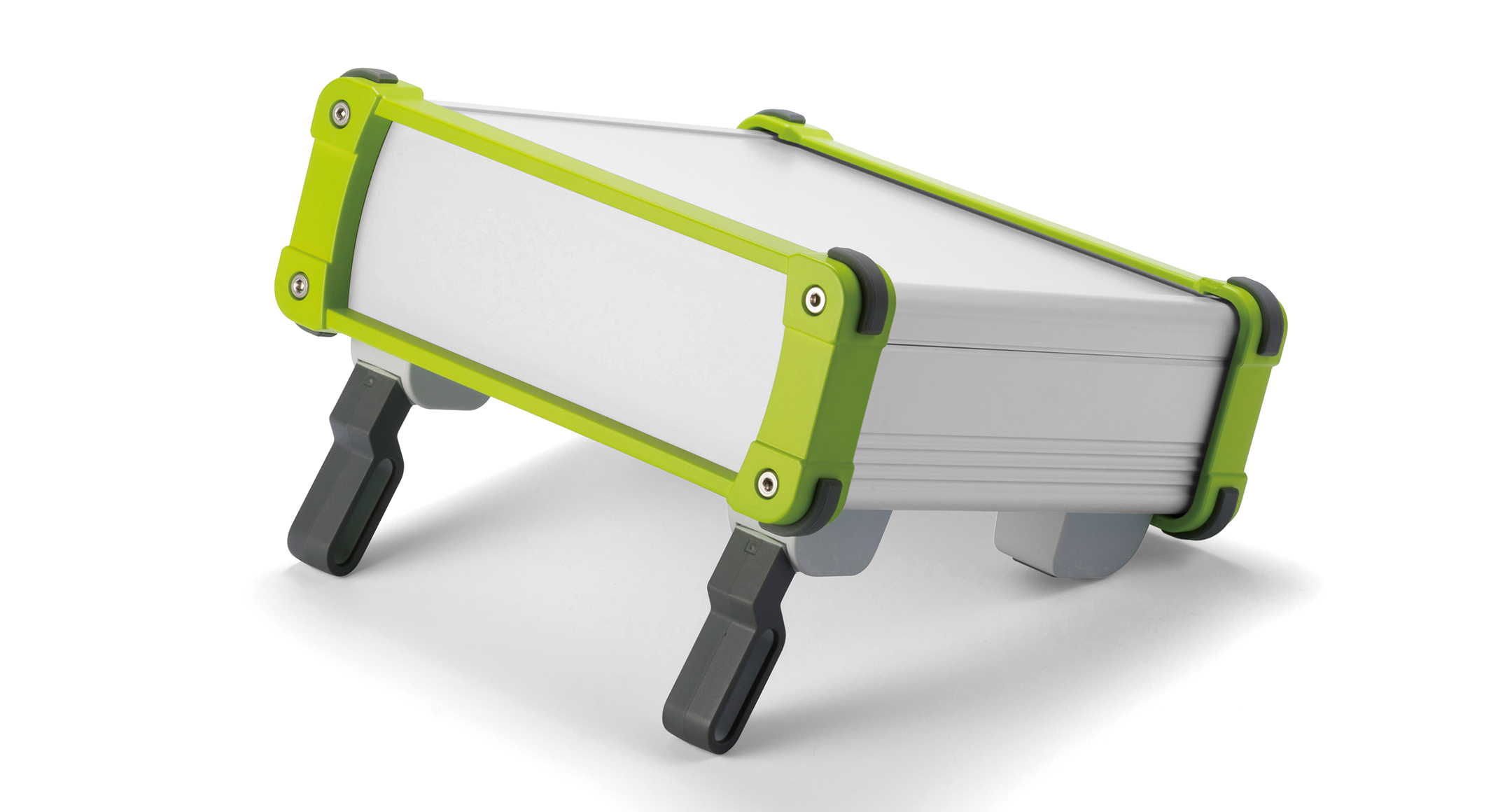 ALUMINIUM ENCLOSURE with TILT LEG - EXPT series:Silver/Lime