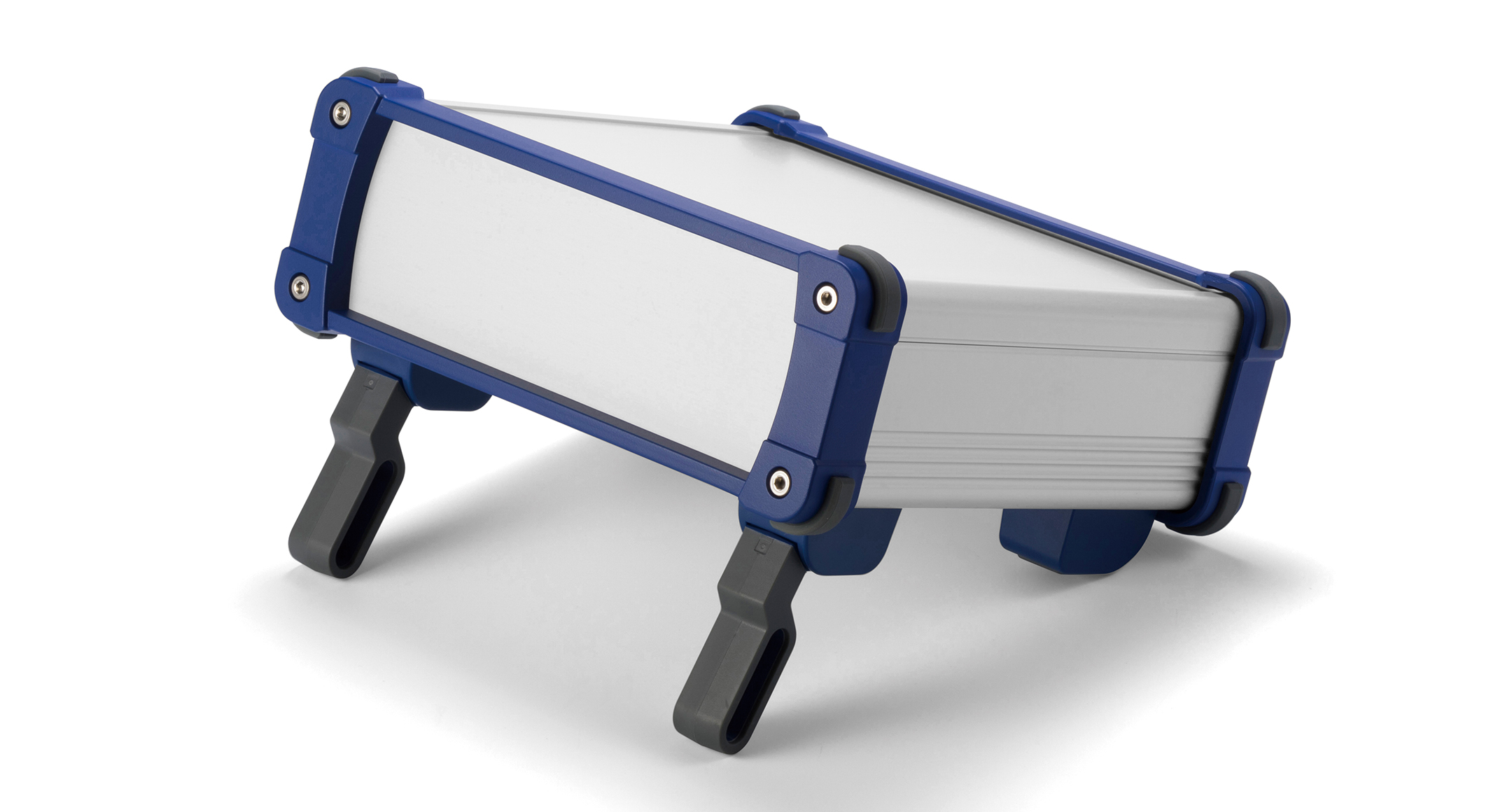 ALUMINIUM ENCLOSURE with TILT LEG - EXPT series:Silver/Navy