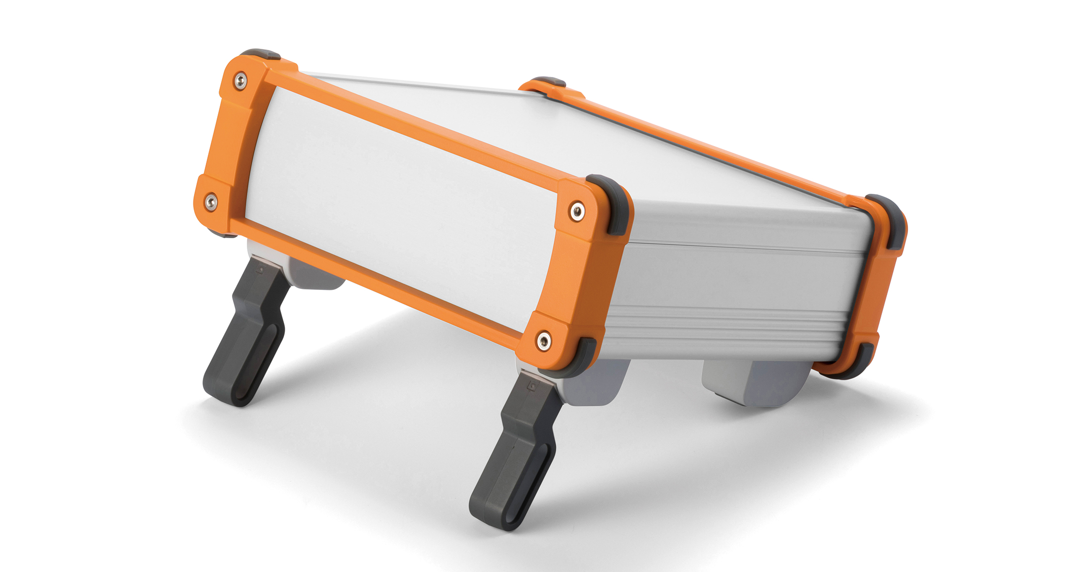 ALUMINIUM ENCLOSURE with TILT LEG - EXPT series:Silver/Orange