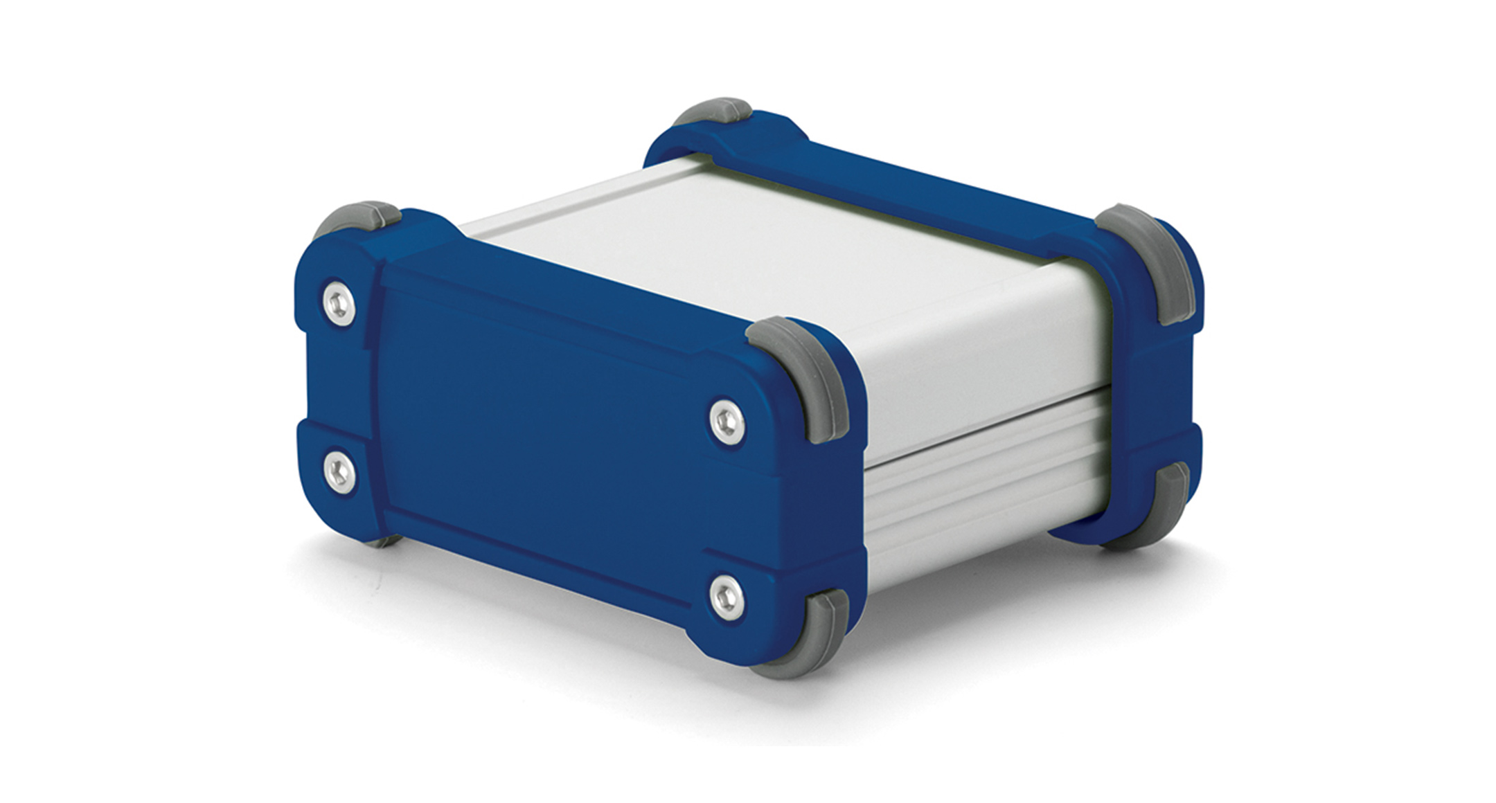 CUSTOM SIZED IP65 ALUMINUM ENCLOSURE - EXWS series:Silver/Navy