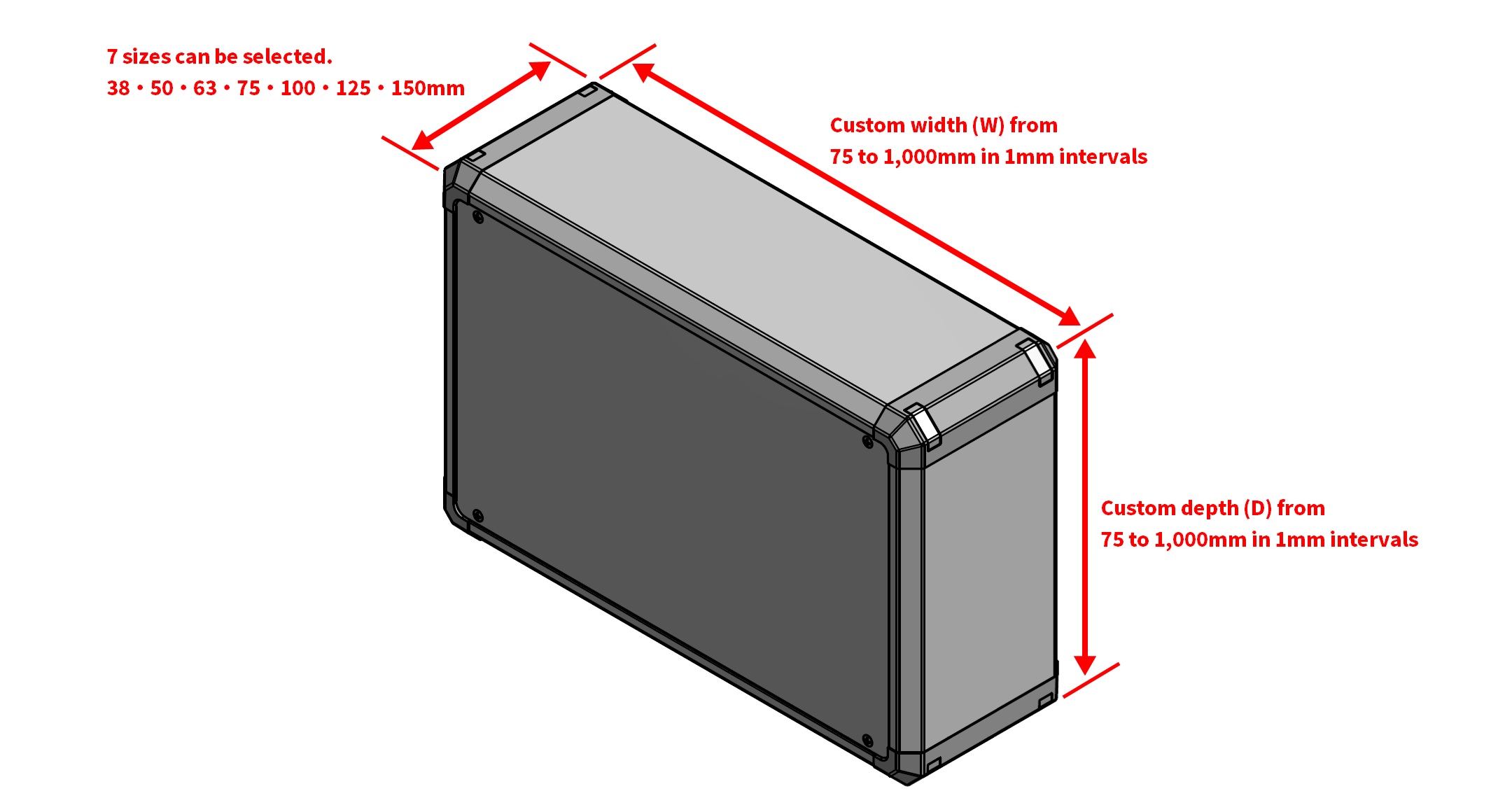 CUSTOM SIZED ALUMINIUM CONTROL BOX - FCS series