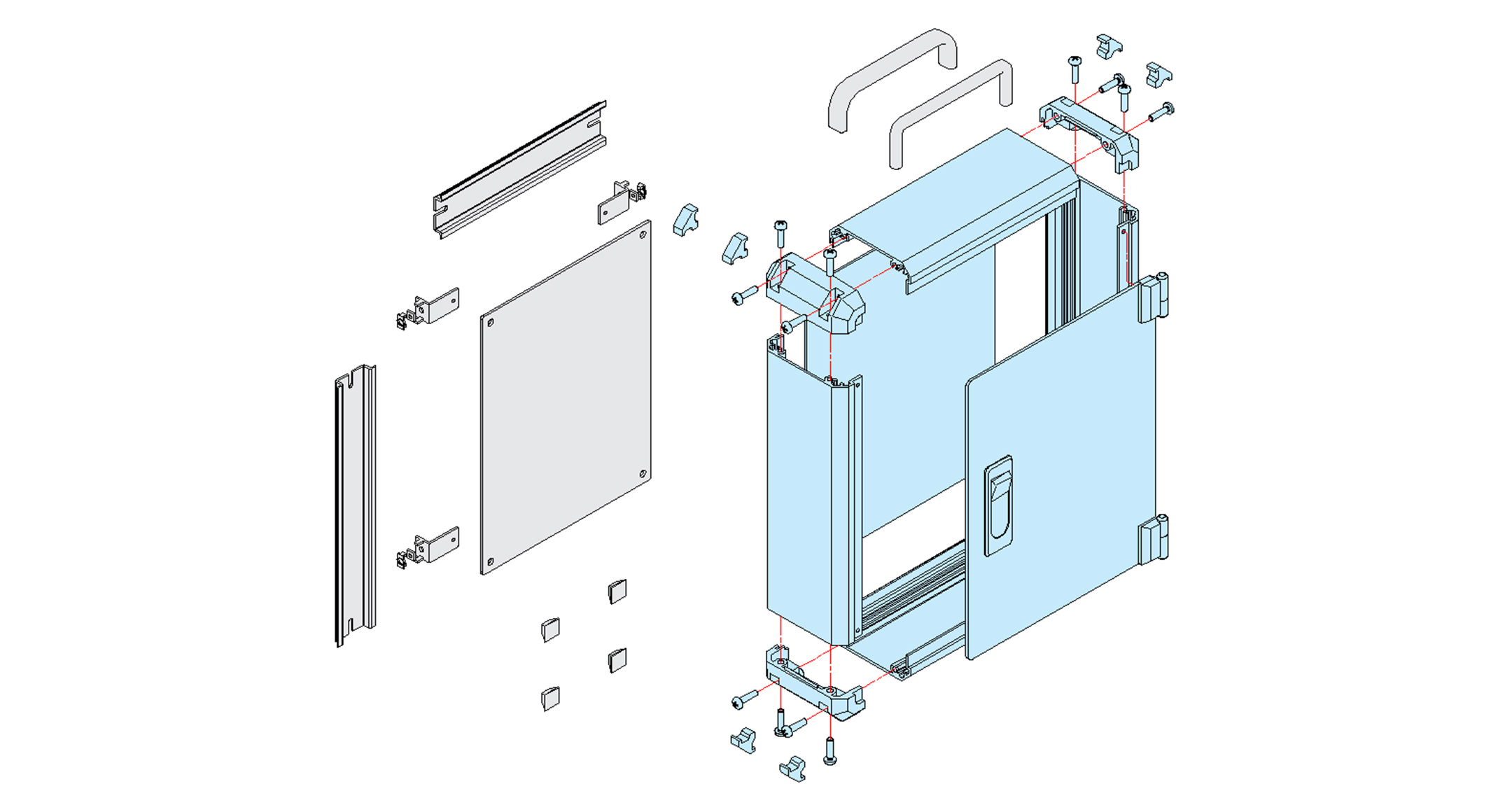 CUSTOM SIZED ALUMINIUM BOX WITH HINGED DOOR - FCWS series