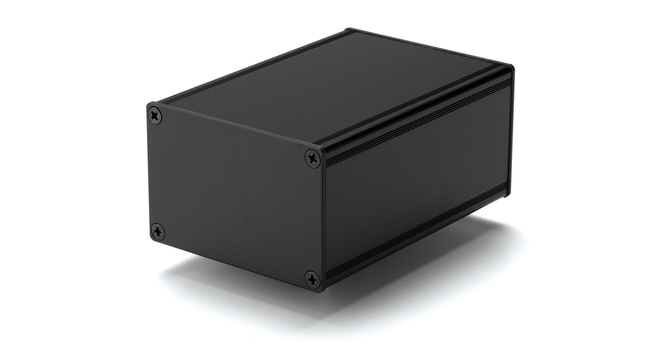 ALUMINIUM PROFILE ENCLOSURE - CUSTOM LENGTH - KCF series:Black/Black