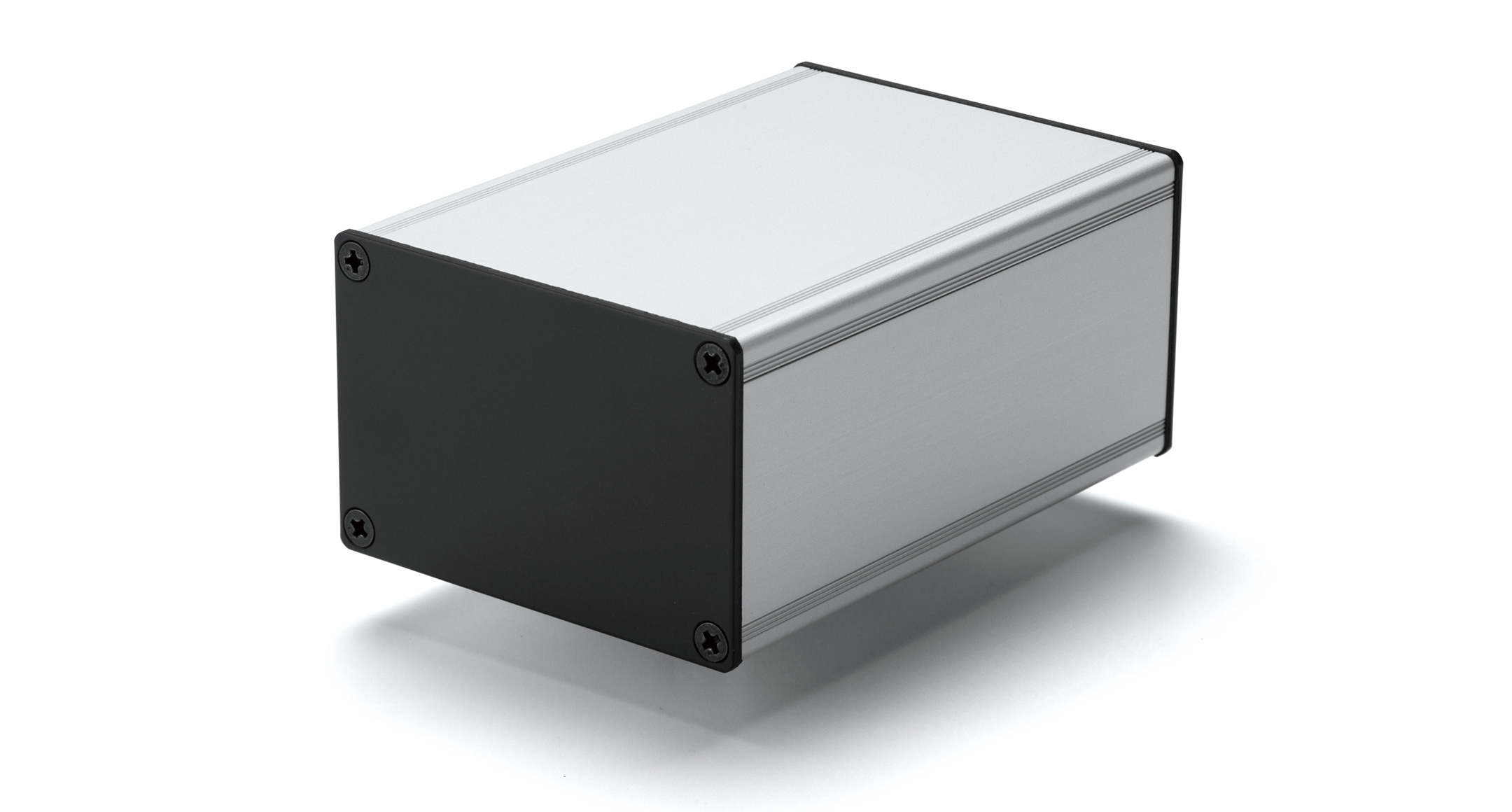 ALUMINIUM PROFILE ENCLOSURE - CUSTOM LENGTH - KCF series:Silver/Black