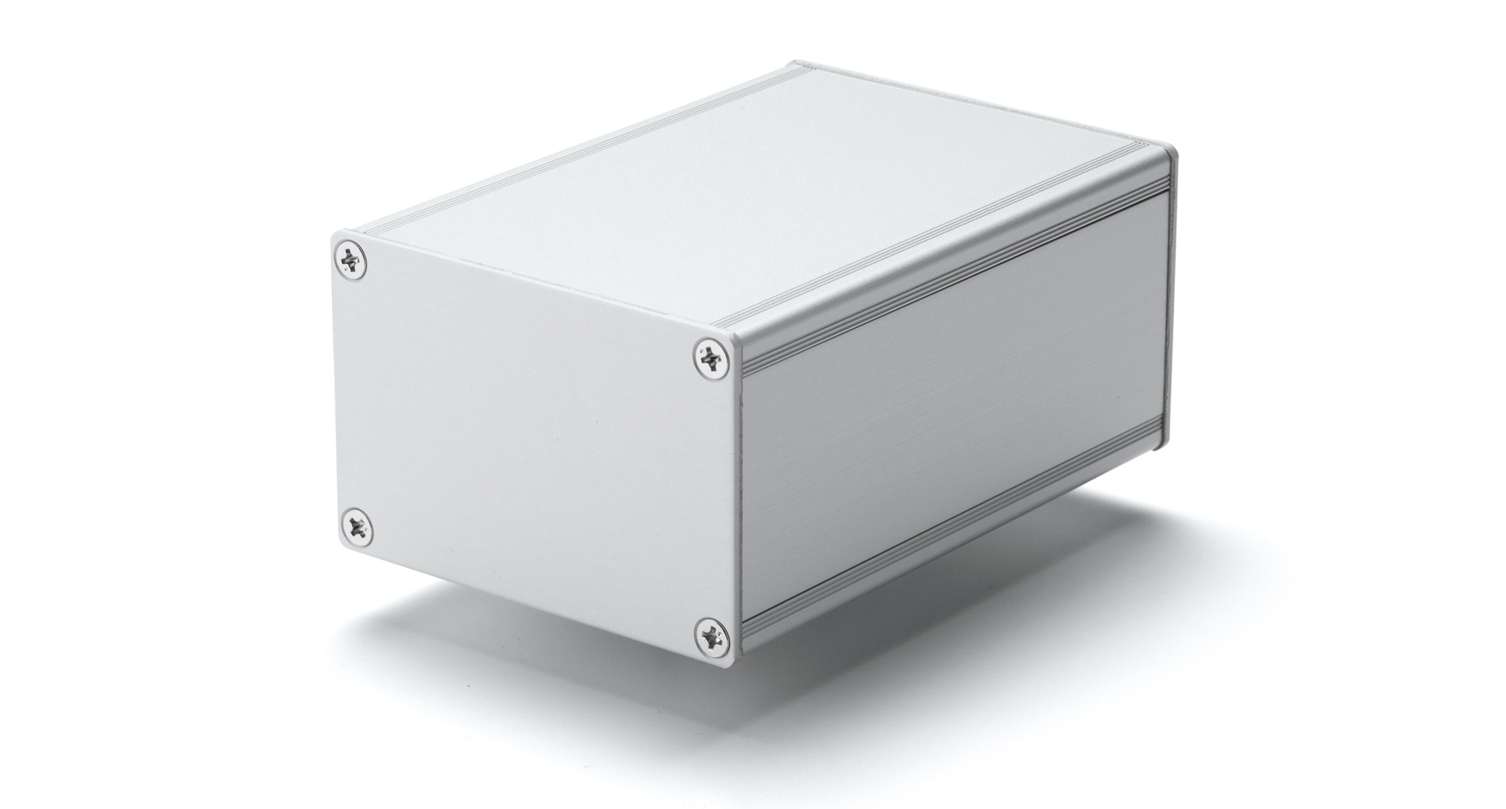 ALUMINIUM PROFILE ENCLOSURE - CUSTOM LENGTH - KCF series:Silver/Silver