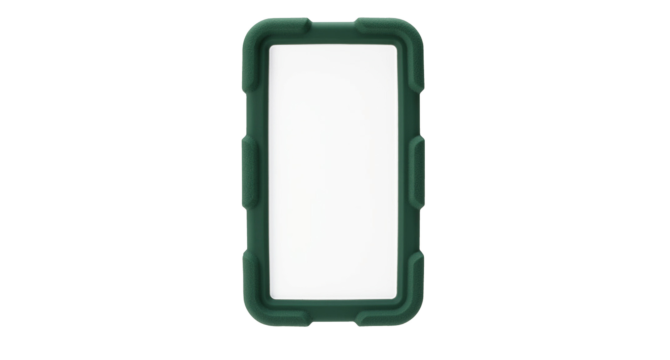 HANDHELD CASE with SHOCK-PROOF COVER - LCT series:Off-white/Green