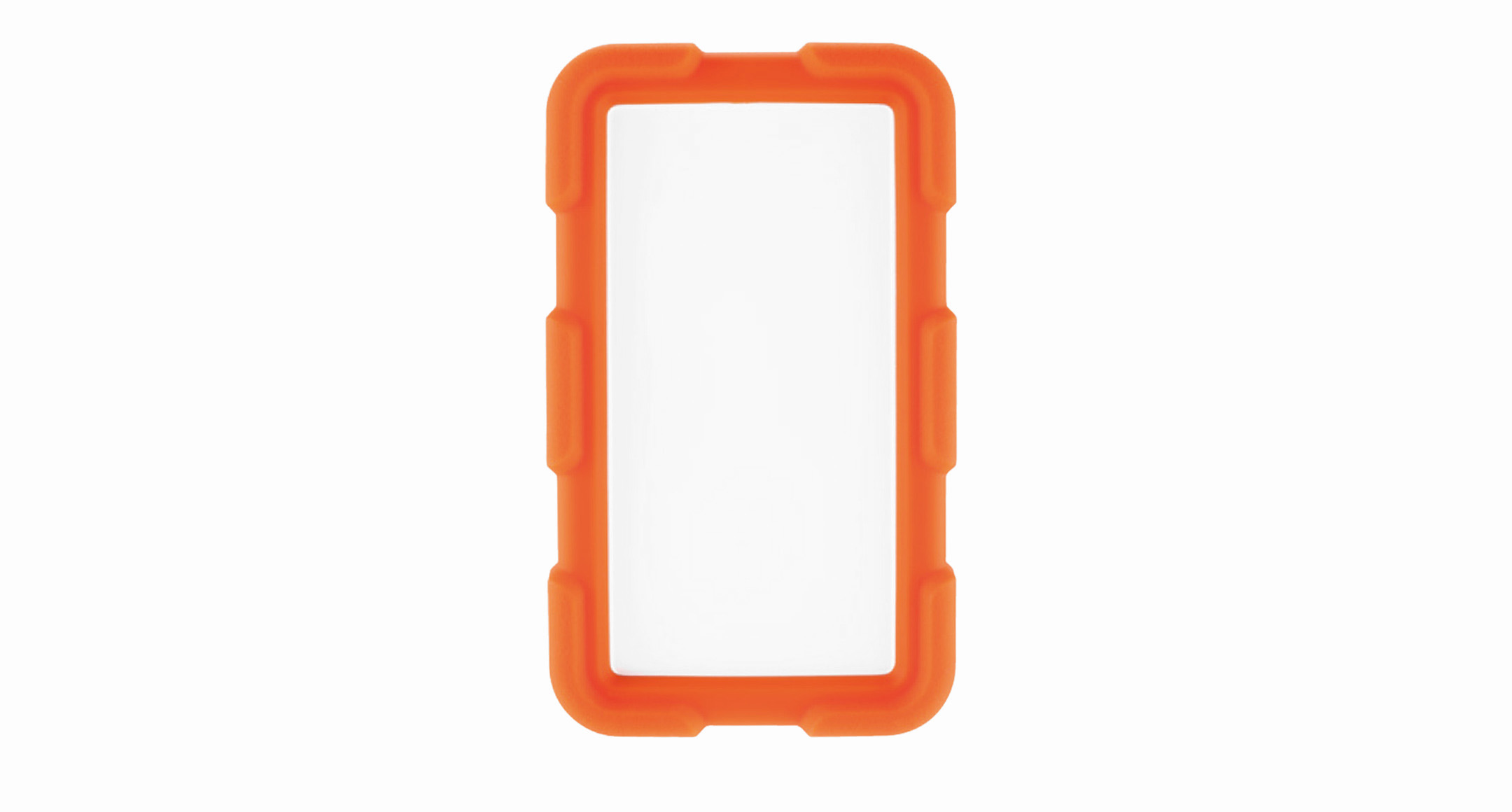 HANDHELD CASE with SHOCK-PROOF COVER - LCT series:Off-white/Orange