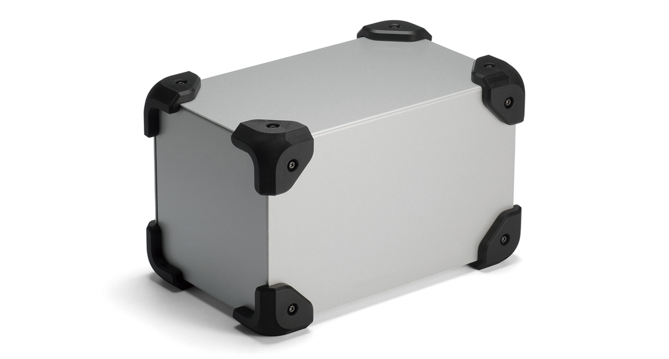 CUSTOM SIZED METAL CASE with CORNER GUARD - MCGF series:Silver/Black