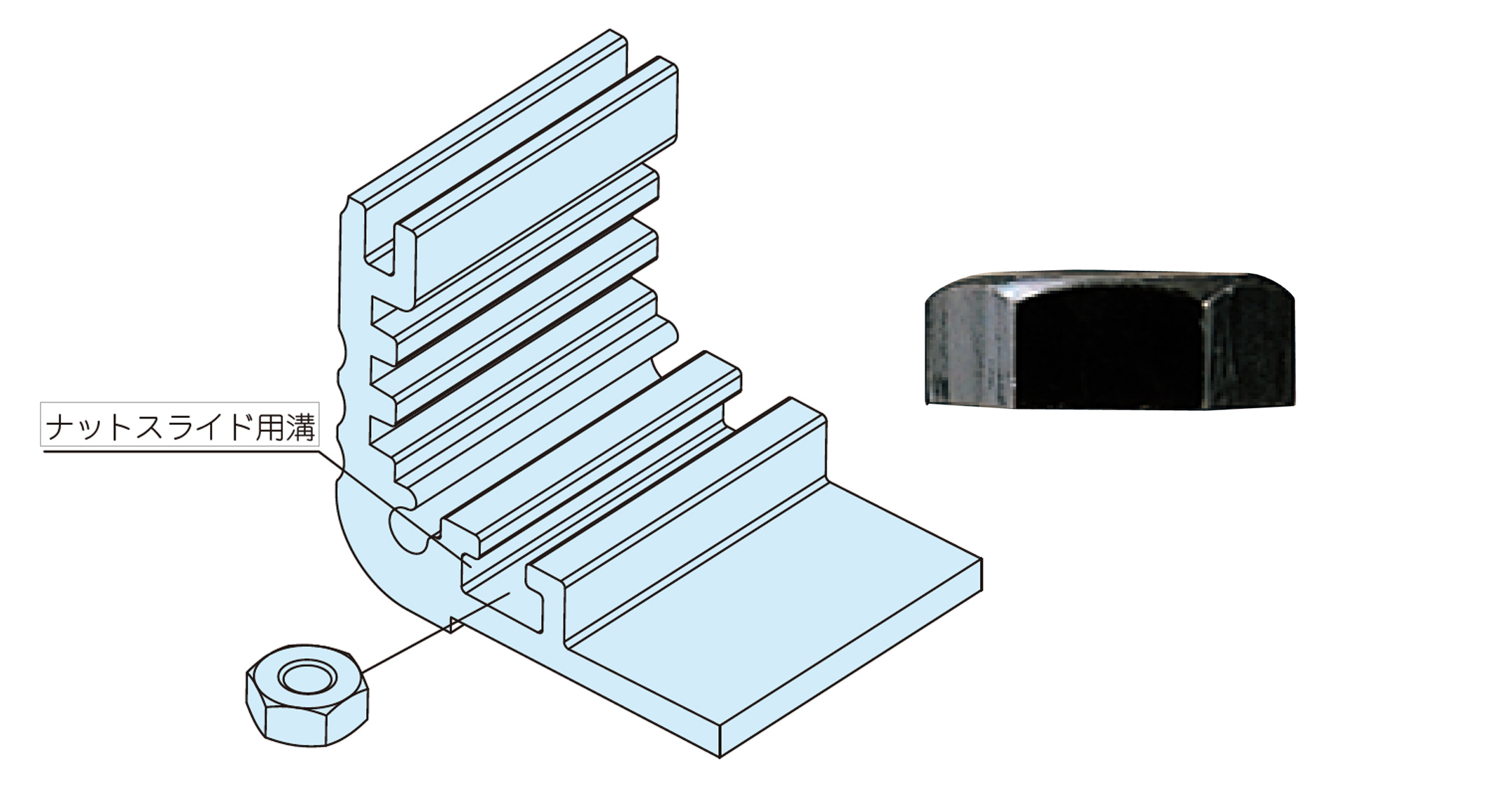 SLIDING NUT for EX□ series - MT-3N