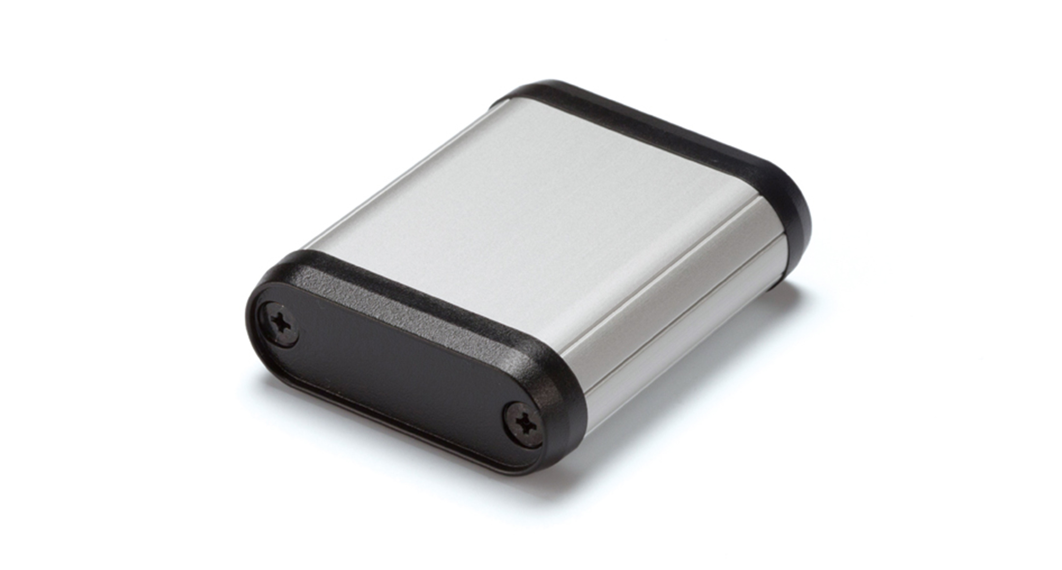 CUSTOM SIZED ROUND EDGE ENCLOSURE MXC series:Silver/Black