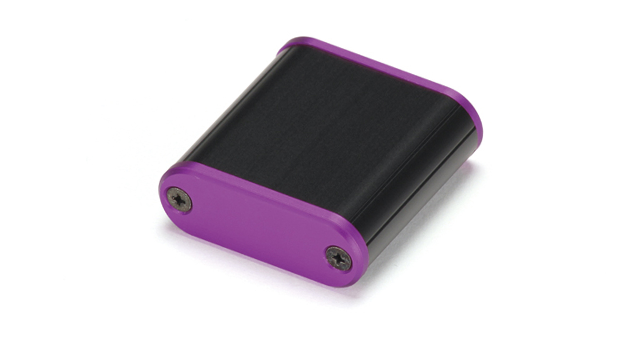 CUSTOM SIZED ROUNDED EDGE ALUMINUM ENCLOSURE MXA series:Black/Purple