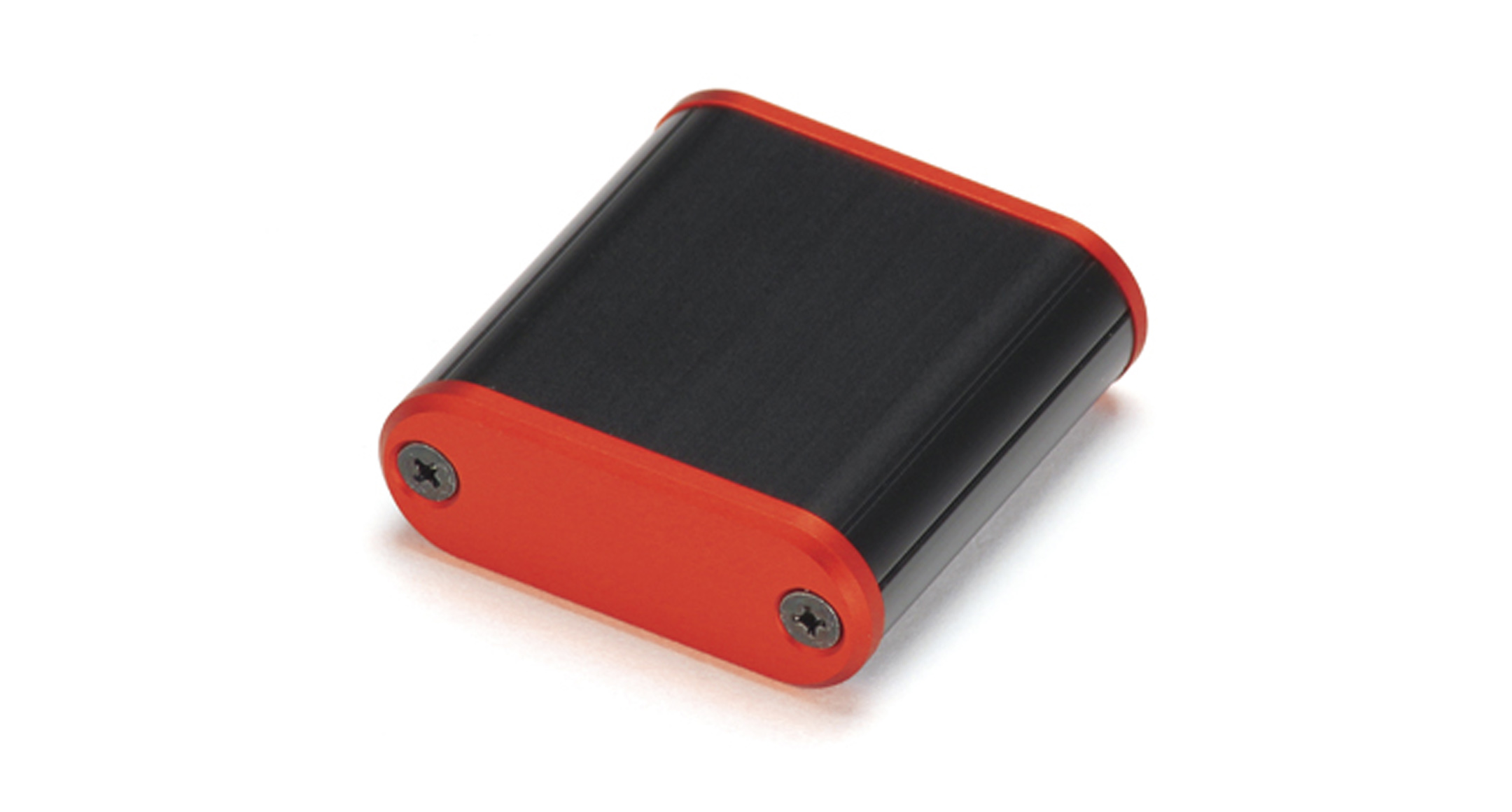 CUSTOM SIZED ROUNDED EDGE ALUMINUM ENCLOSURE MXA series:Black/Red