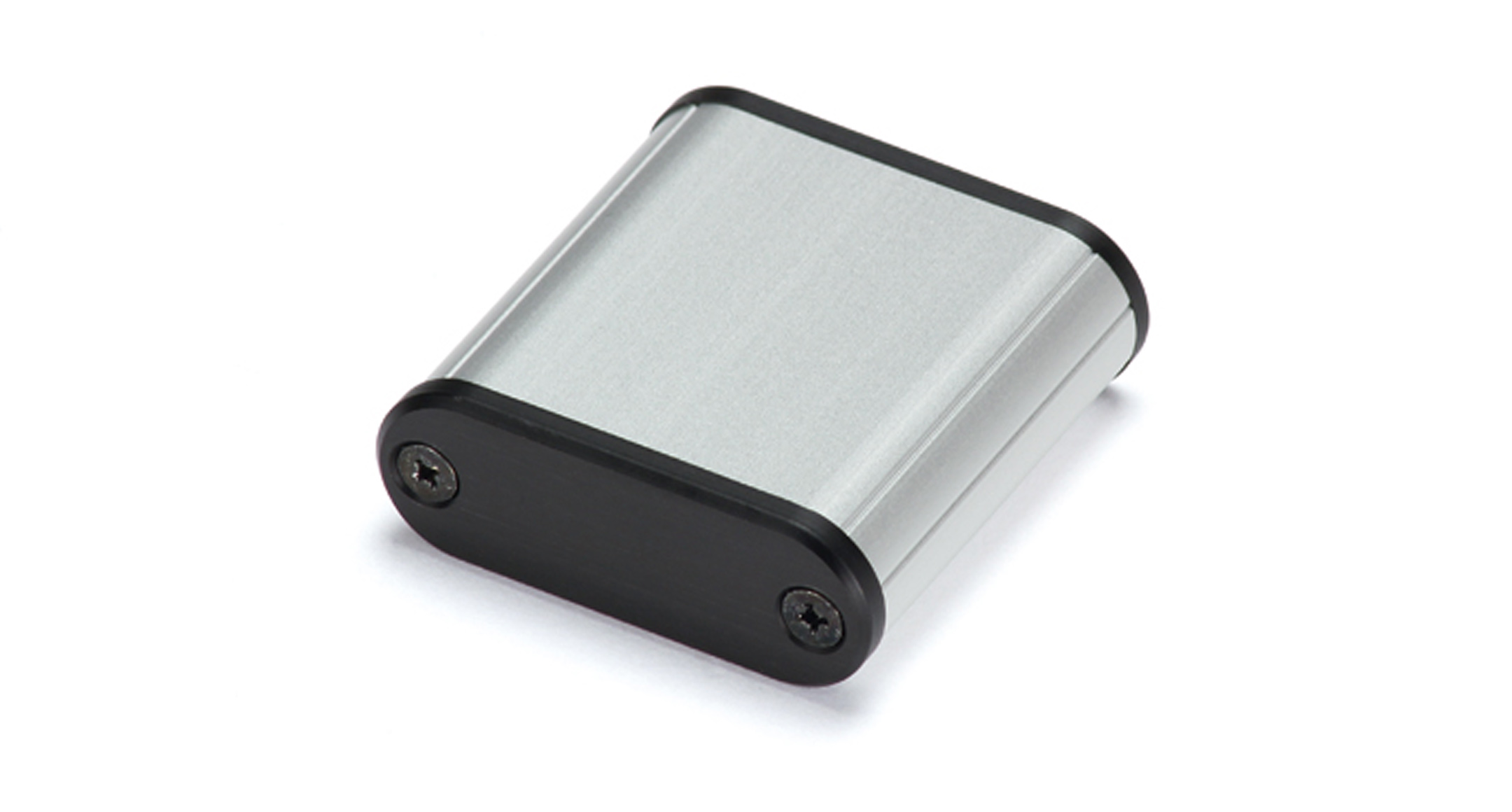 CUSTOM SIZED ROUNDED EDGE ALUMINUM ENCLOSURE MXA series:Silver/Black