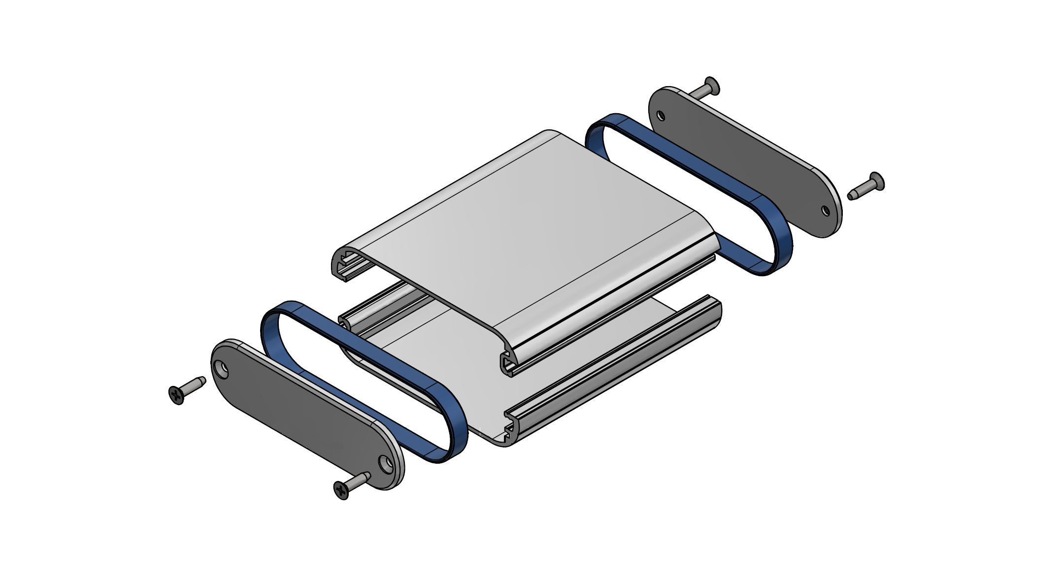 ALUMINIUM ENCLOSURE with SILICONE BAND - MXB series