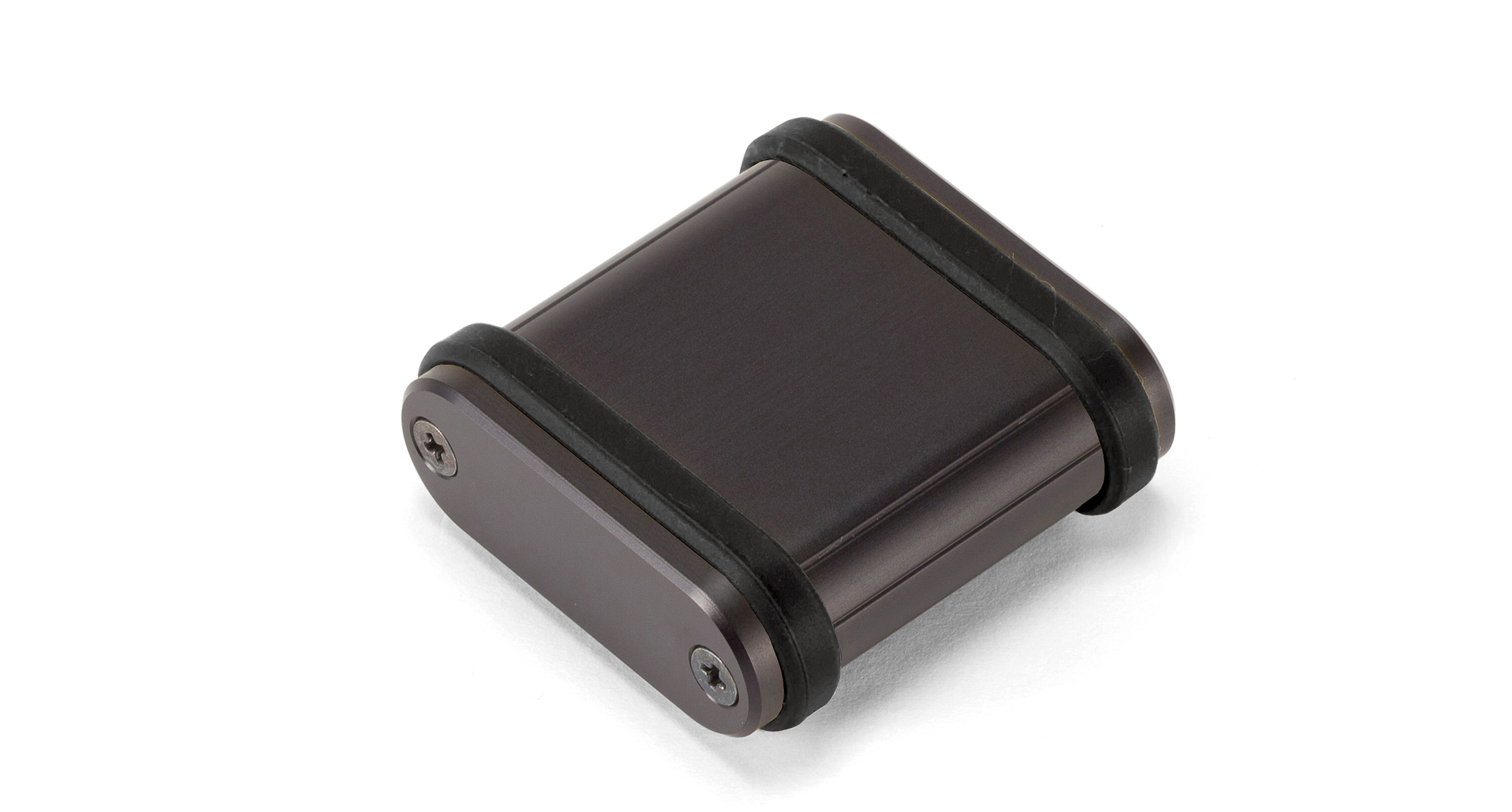 ALUMINIUM ENCLOSURE with SILICONE BAND - MXB series:Black/Black